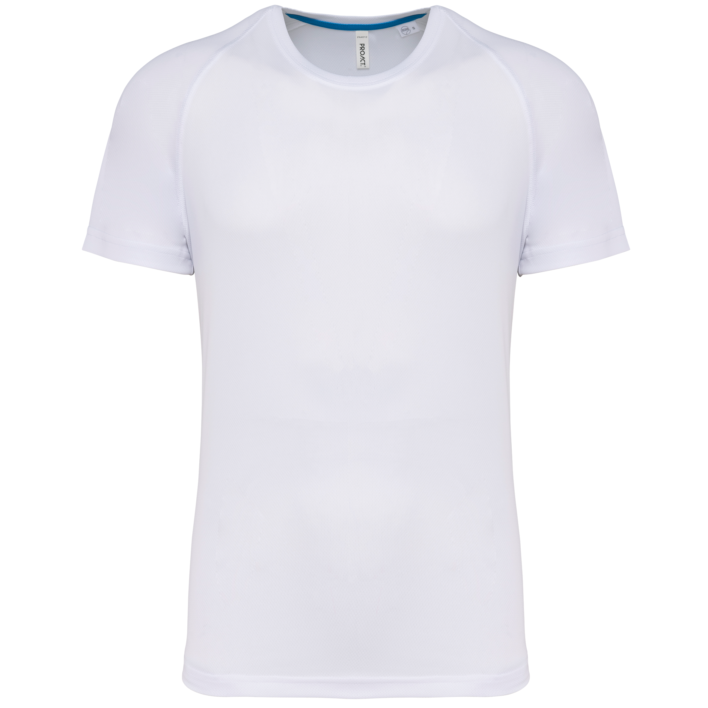 PROACT® Gerecycled herensport-T-shirt met ronde hals — White