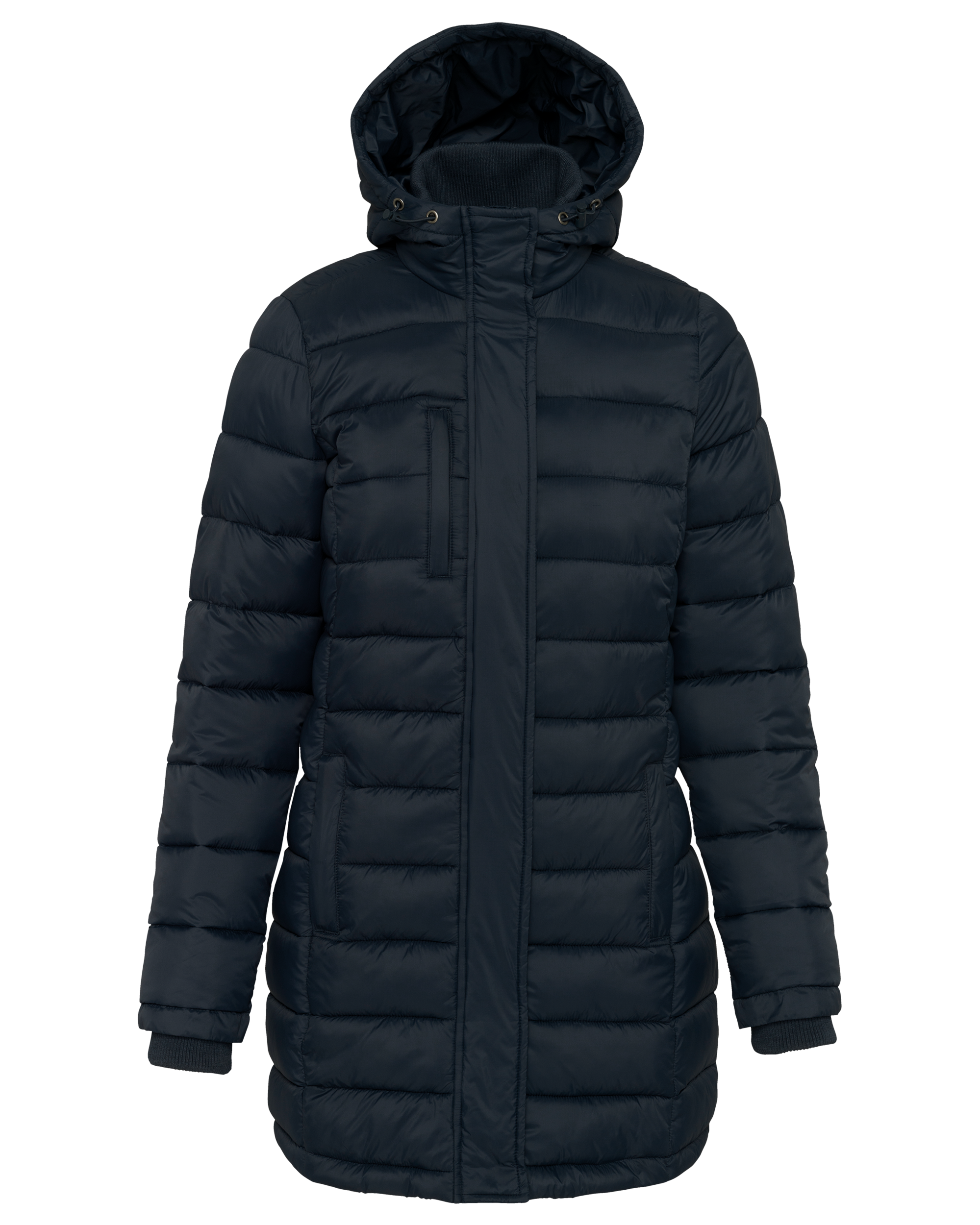 Kariban Lichte damesparka met capuchon — Navy