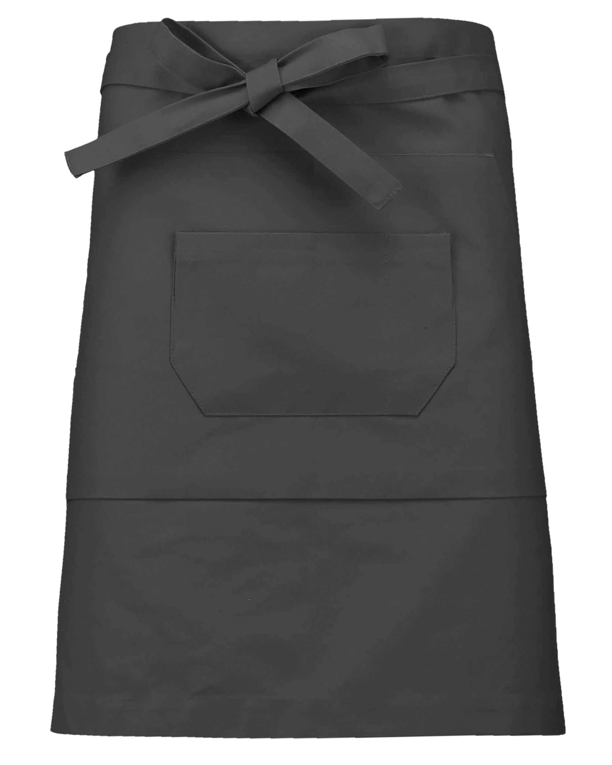 Kariban Katoenen halflang schort — Dark Grey