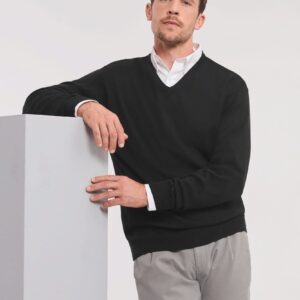 Russell V-neck Knitted Pullover