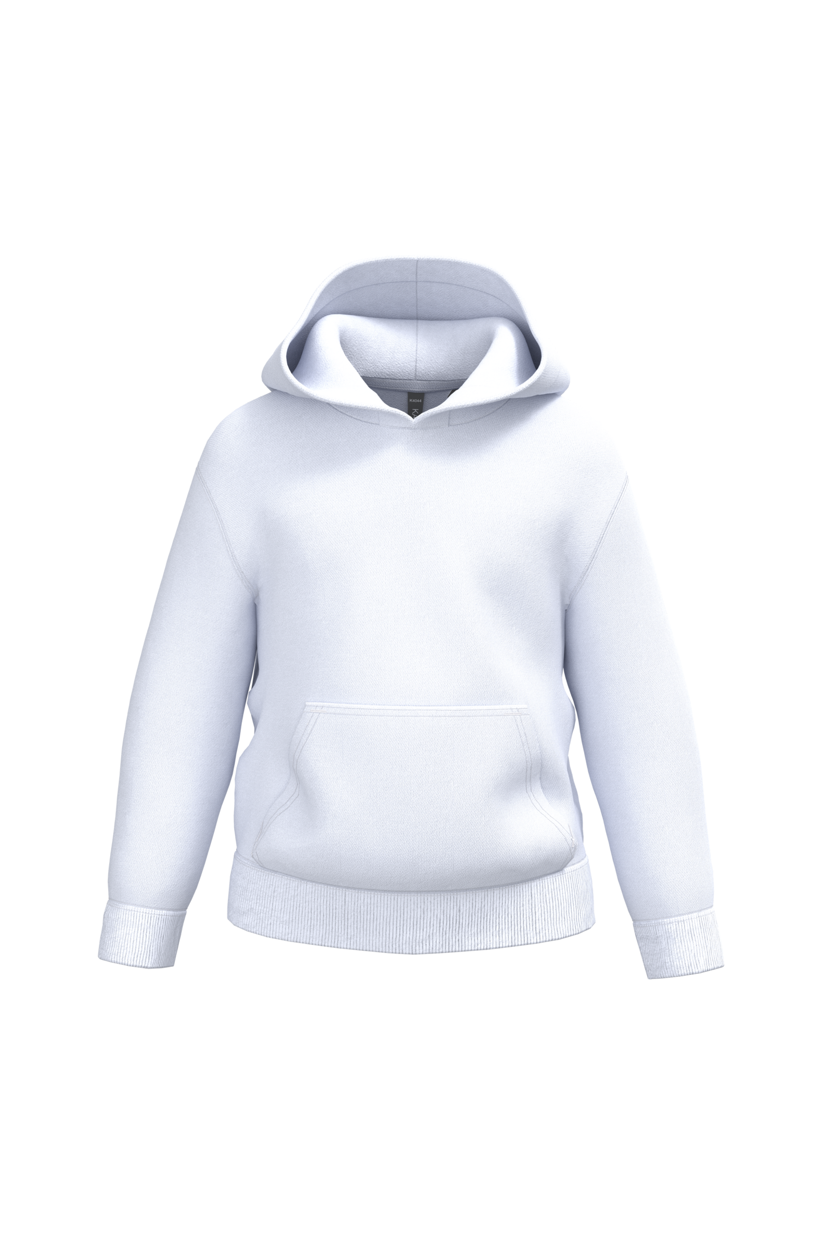Kariban Gerecyclede kindersweater met capuchon — White