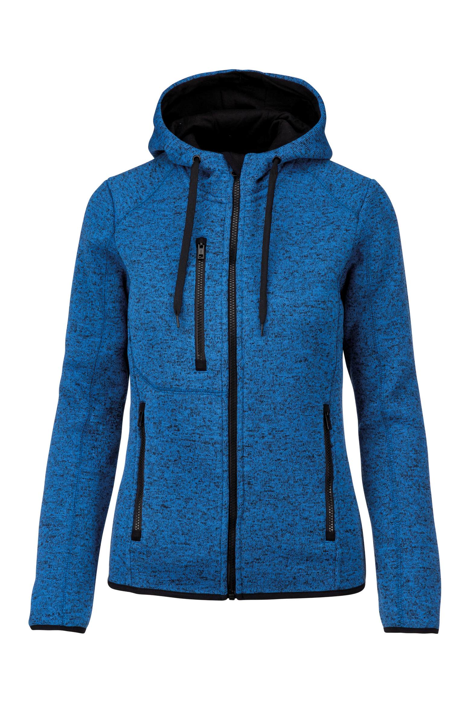 PROACT® Heather damesvest met capuchon — Light royal blue melange