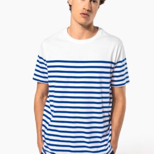 Kariban Marine-T-shirt ronde hals Bio heren