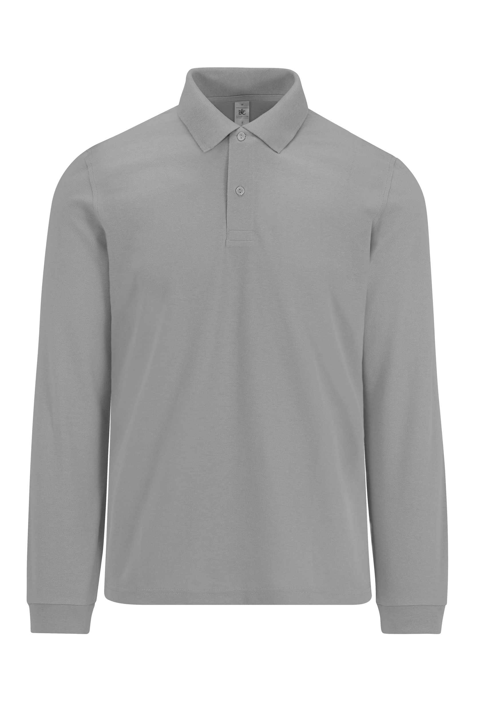 B&C MY POLO 210 Heren lange mouwen — Sport Grey