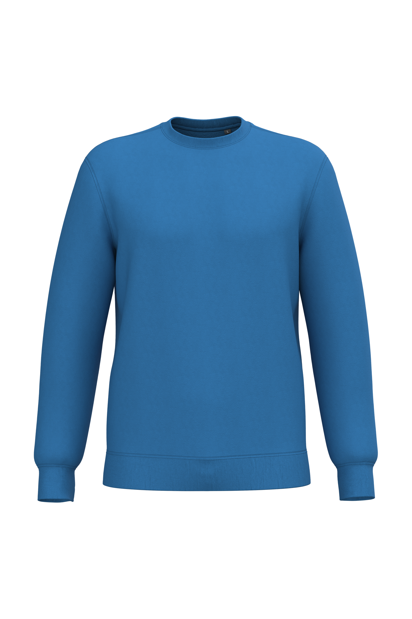 Kariban Gerecyclede uniseks sweater met ronde hals — Light Royal Blue