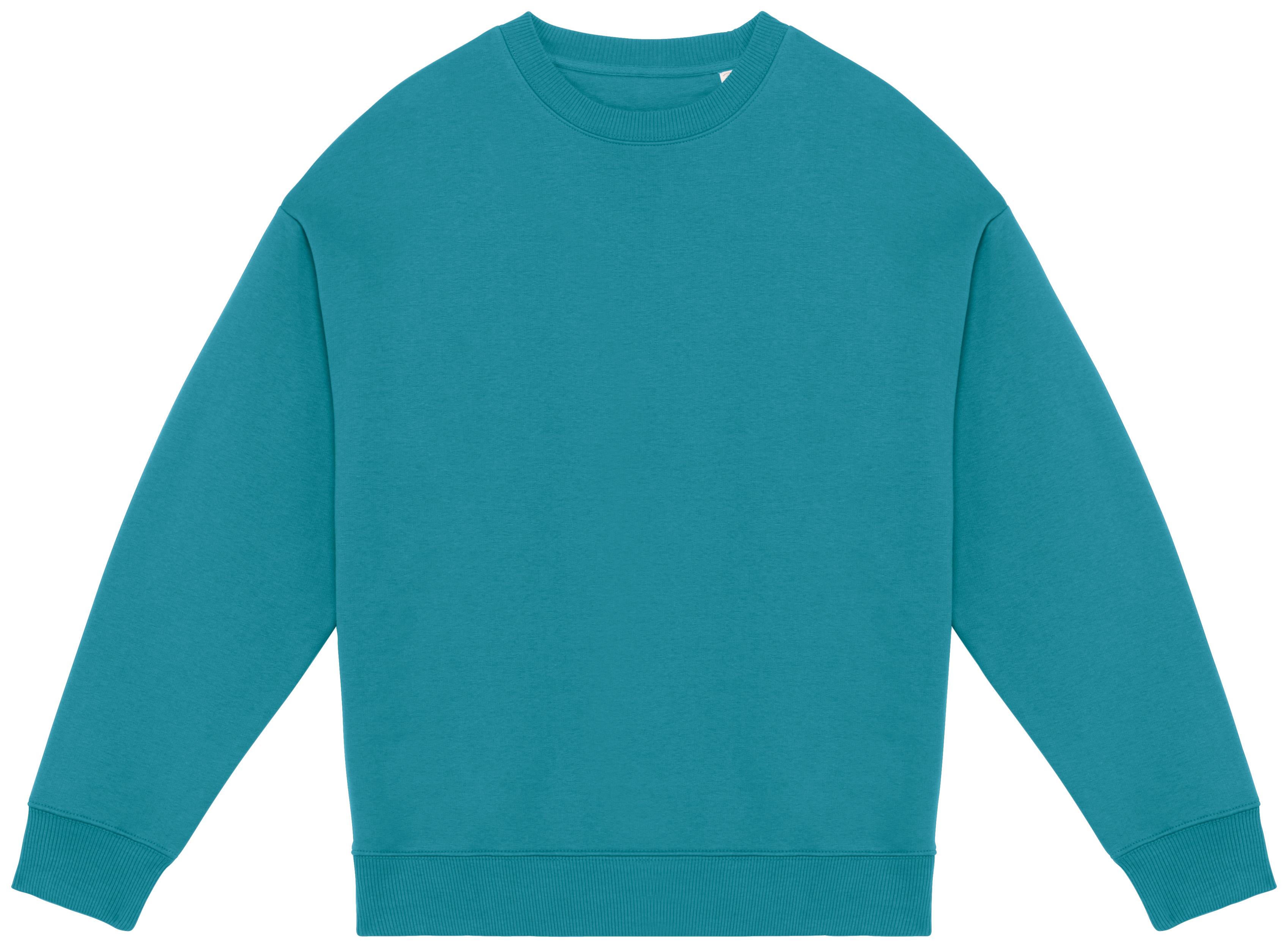 Native Spirit Ecologische oversized uniseks sweater met ronde hals — Adriatic Blue