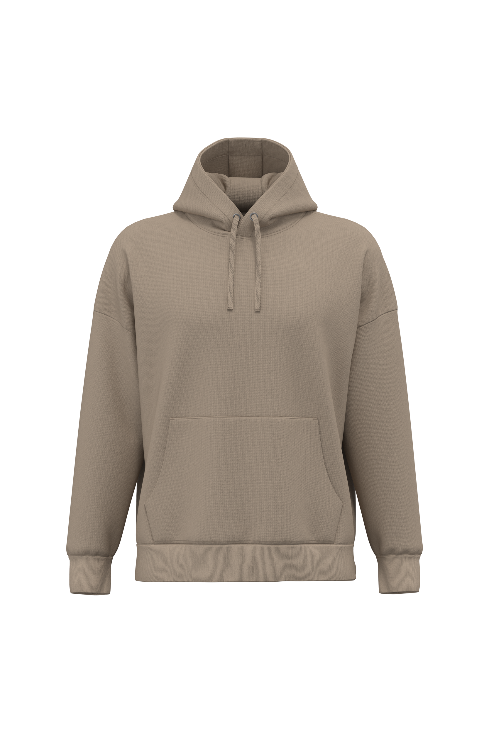 Native Spirit Duurzame uniseks oversized sweater met capuchon — Wet Sand