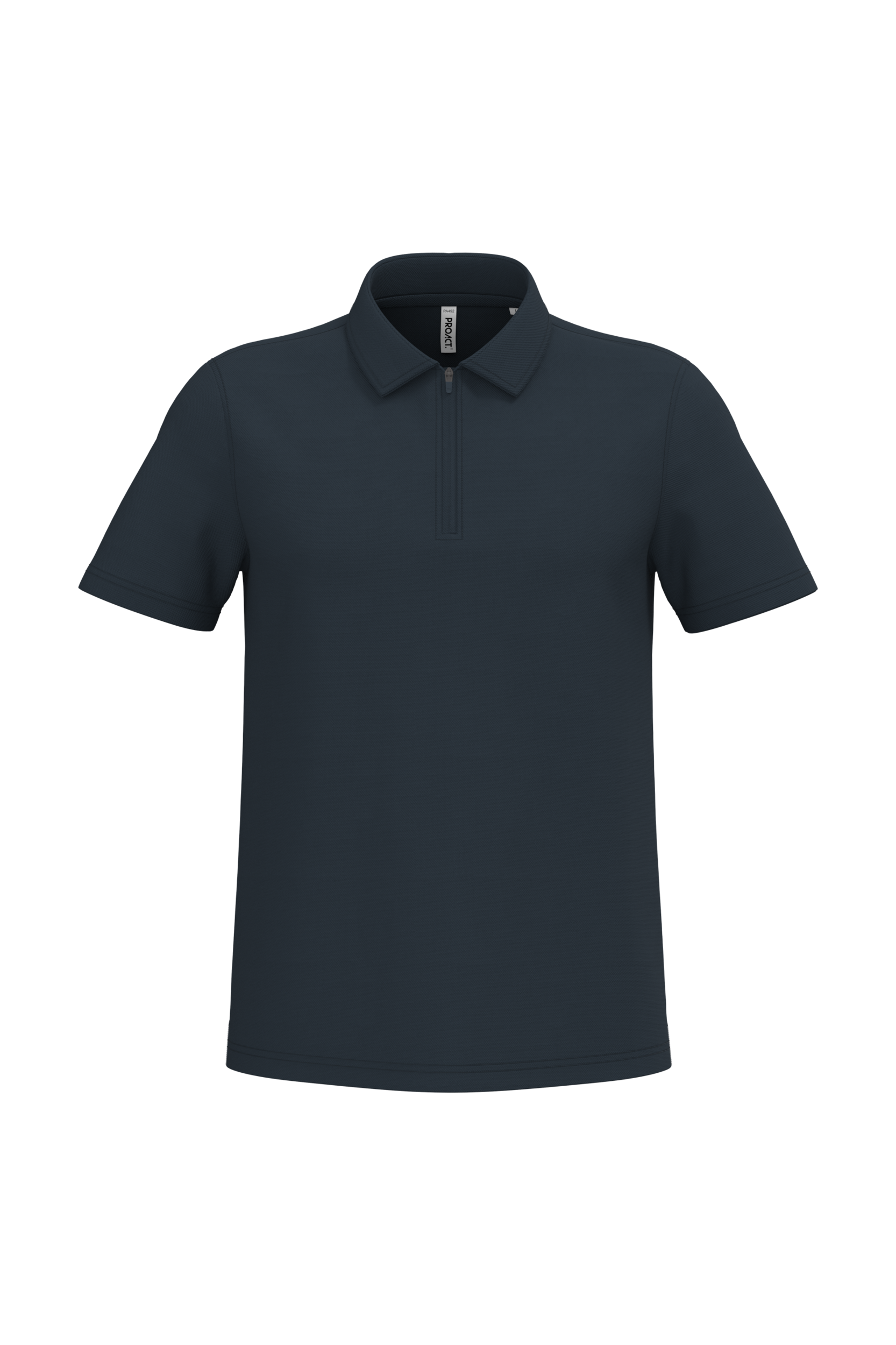 PROACT® Heren sportpolo met kraag met kwartrits — Navy