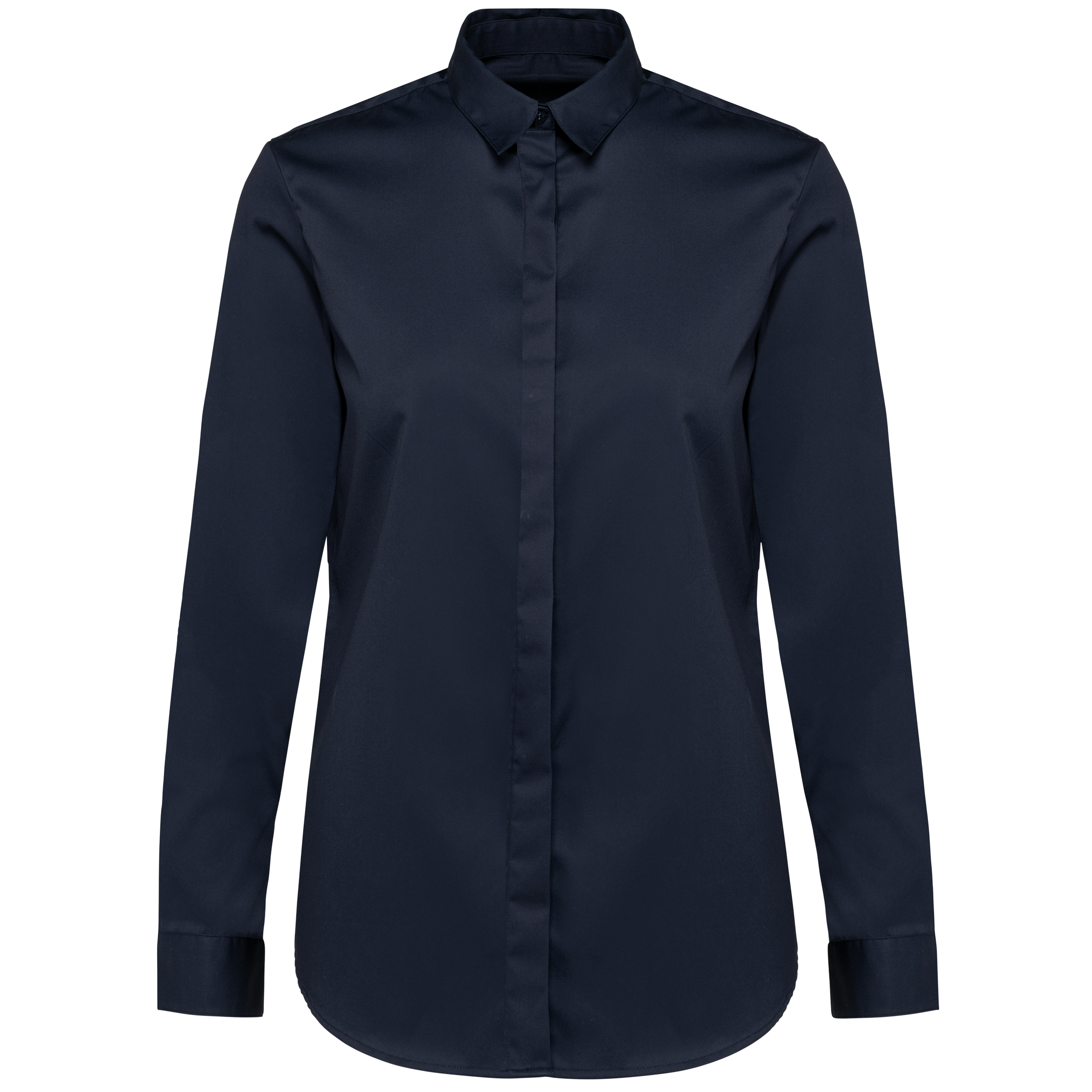 Kariban Premium Damesoverhemd van twill met lange mouwen — Navy