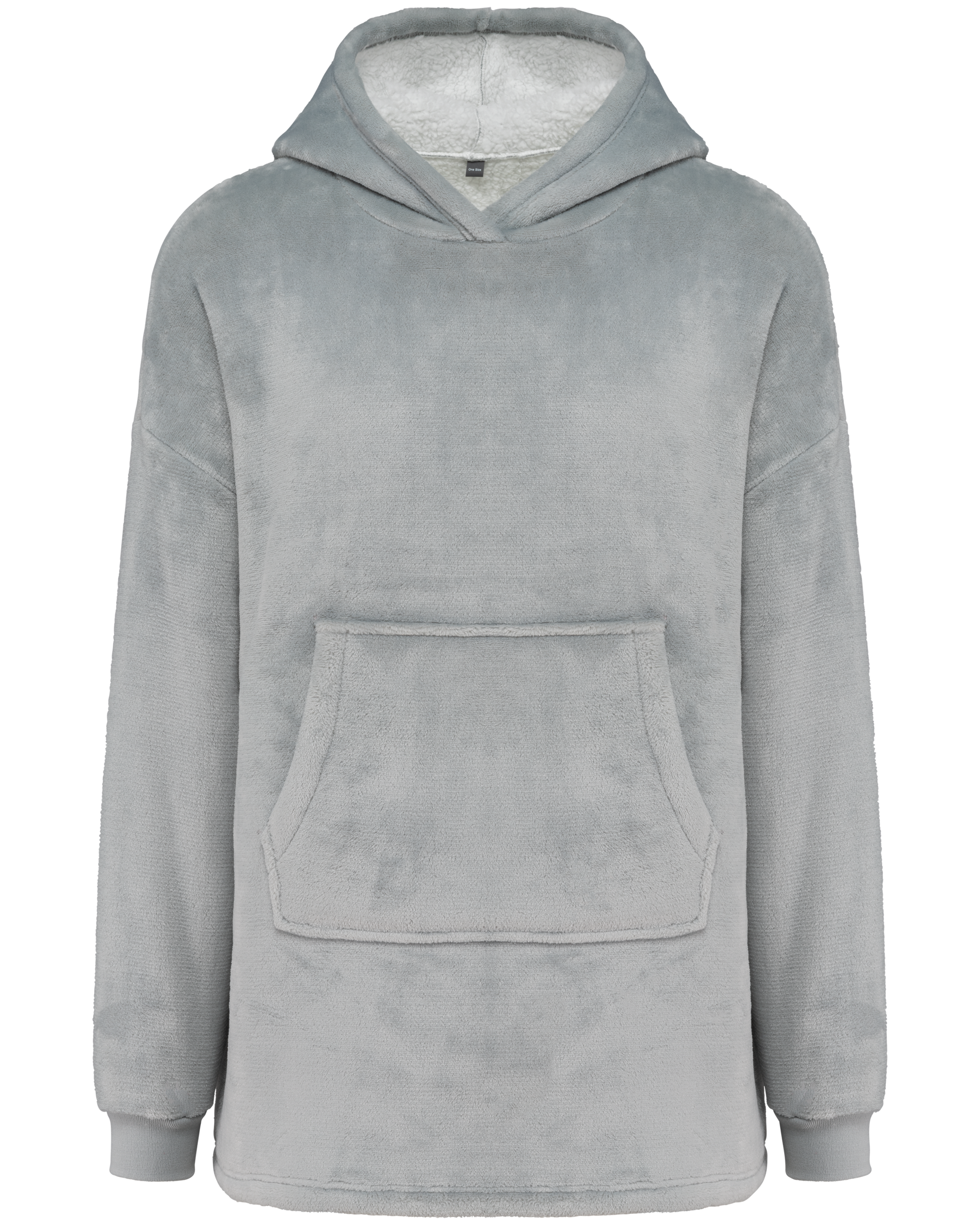 Kariban Poncho plaid — Snow Grey
