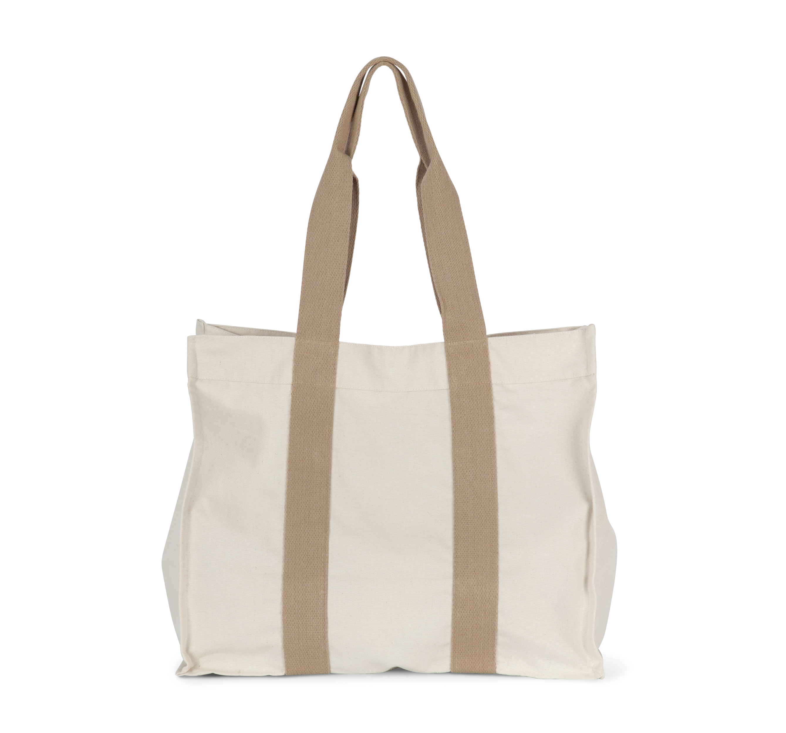 Kimood Grote, gerecyclede shopper met plooi — Ecume / Hemp