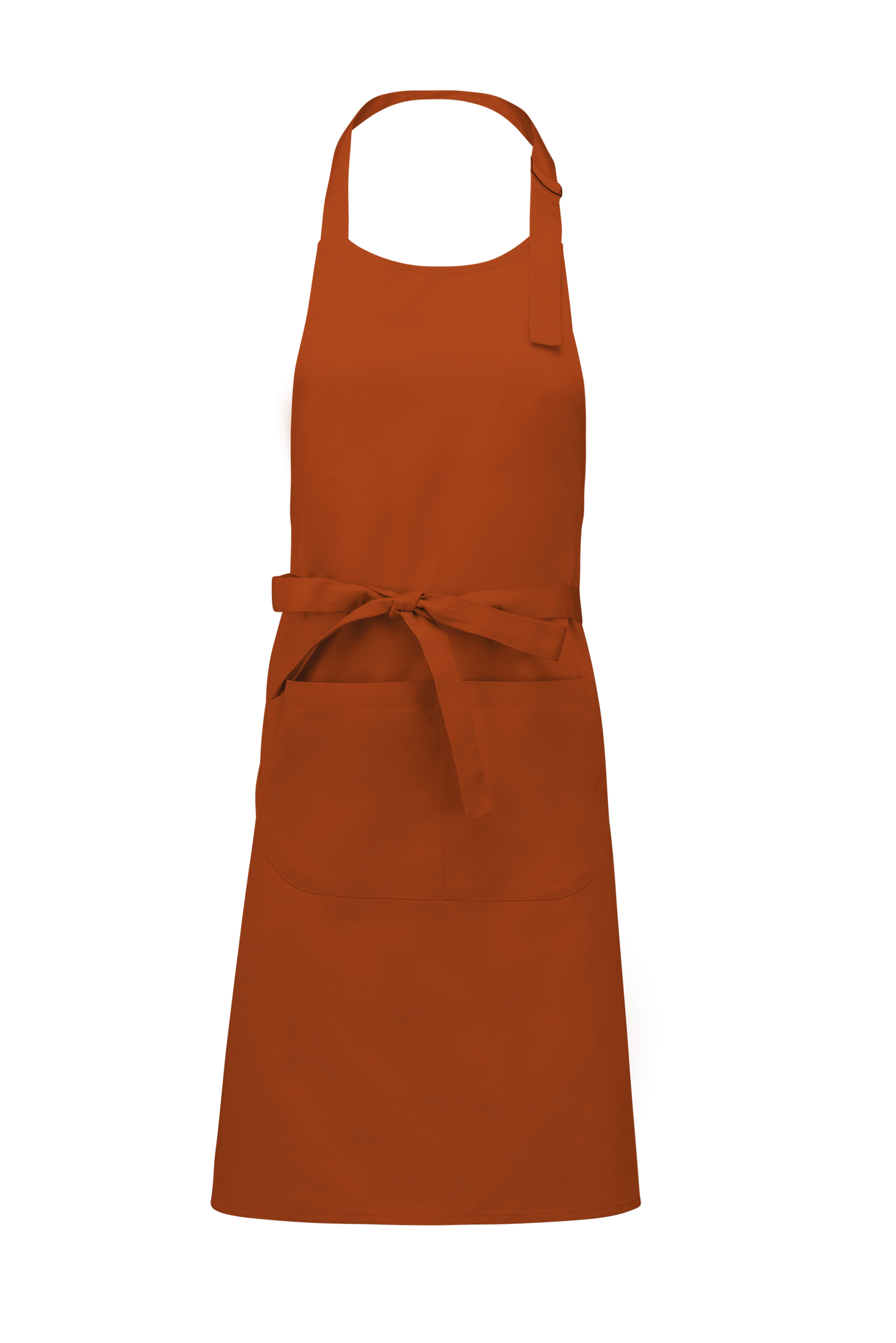Kariban Katoenen schort met zak — Burnt Orange