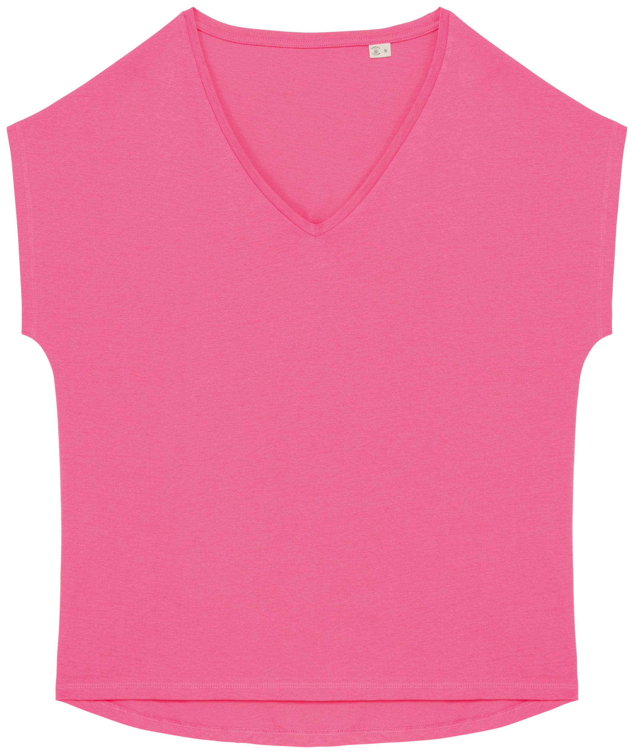 Native Spirit Ecologisch baggy dames T-shirt V-hals — Candy Rose