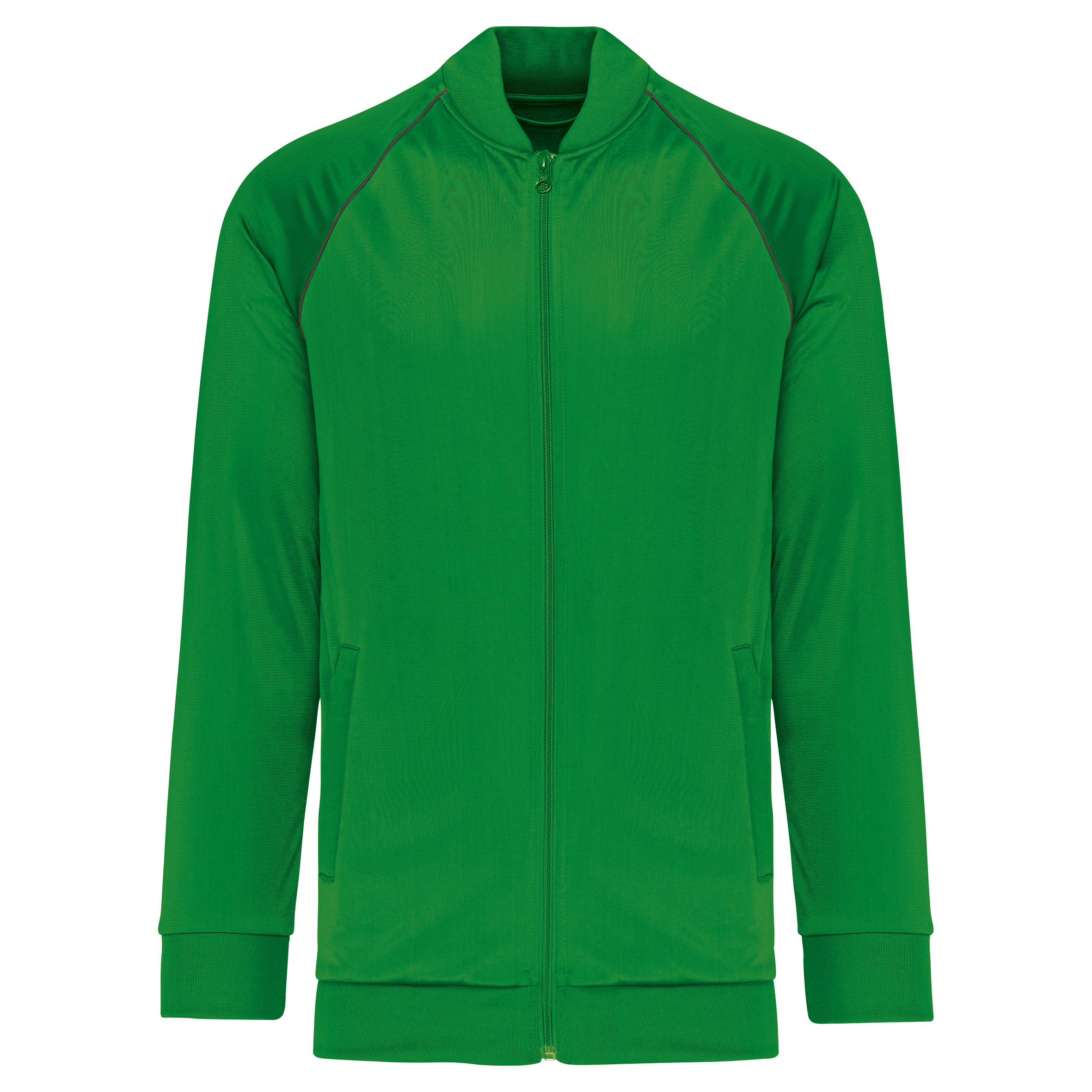PROACT® Unisex trainingsjasje met rits en biesje — Green