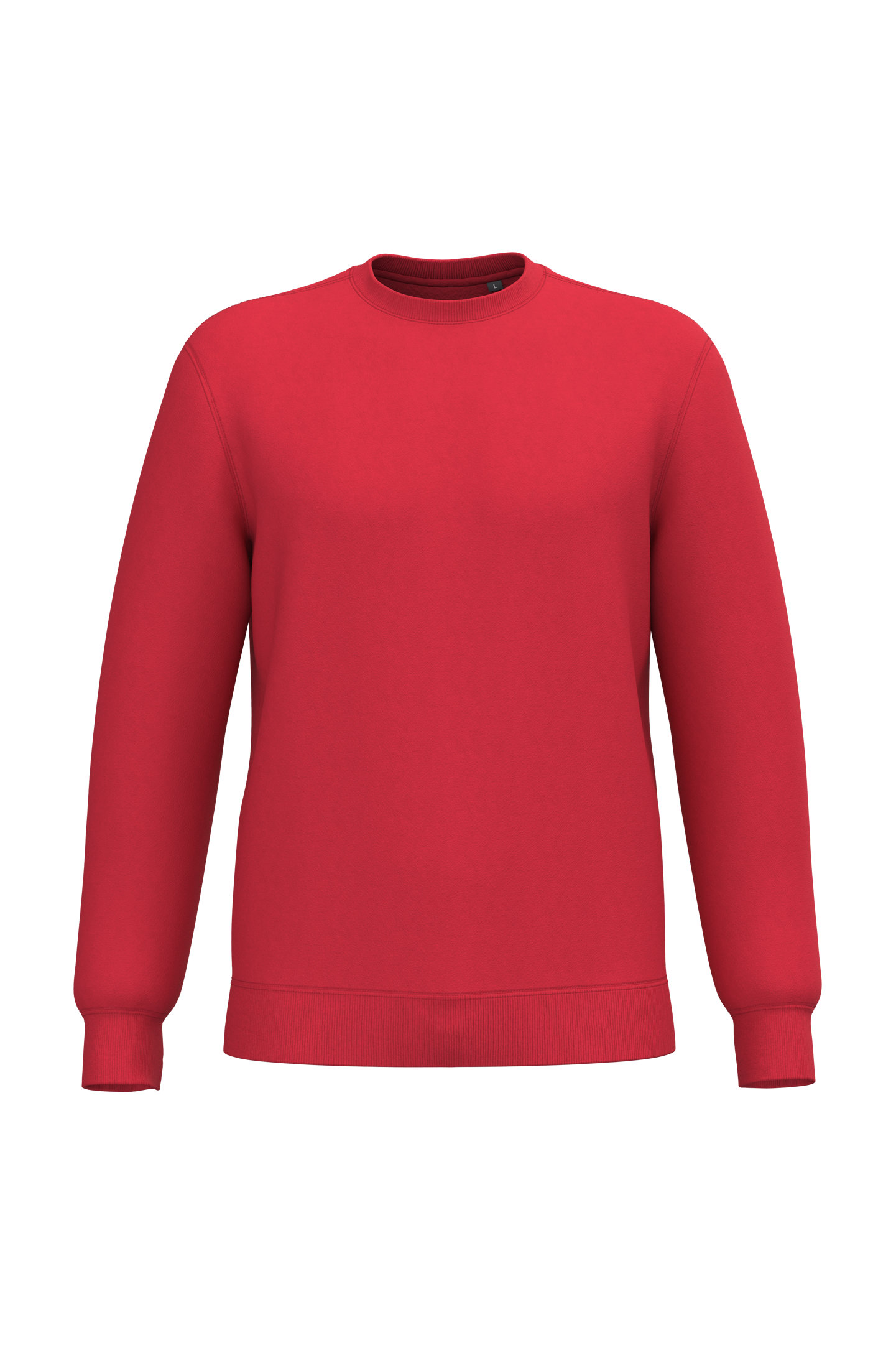 Kariban Gerecyclede uniseks sweater met ronde hals — Red