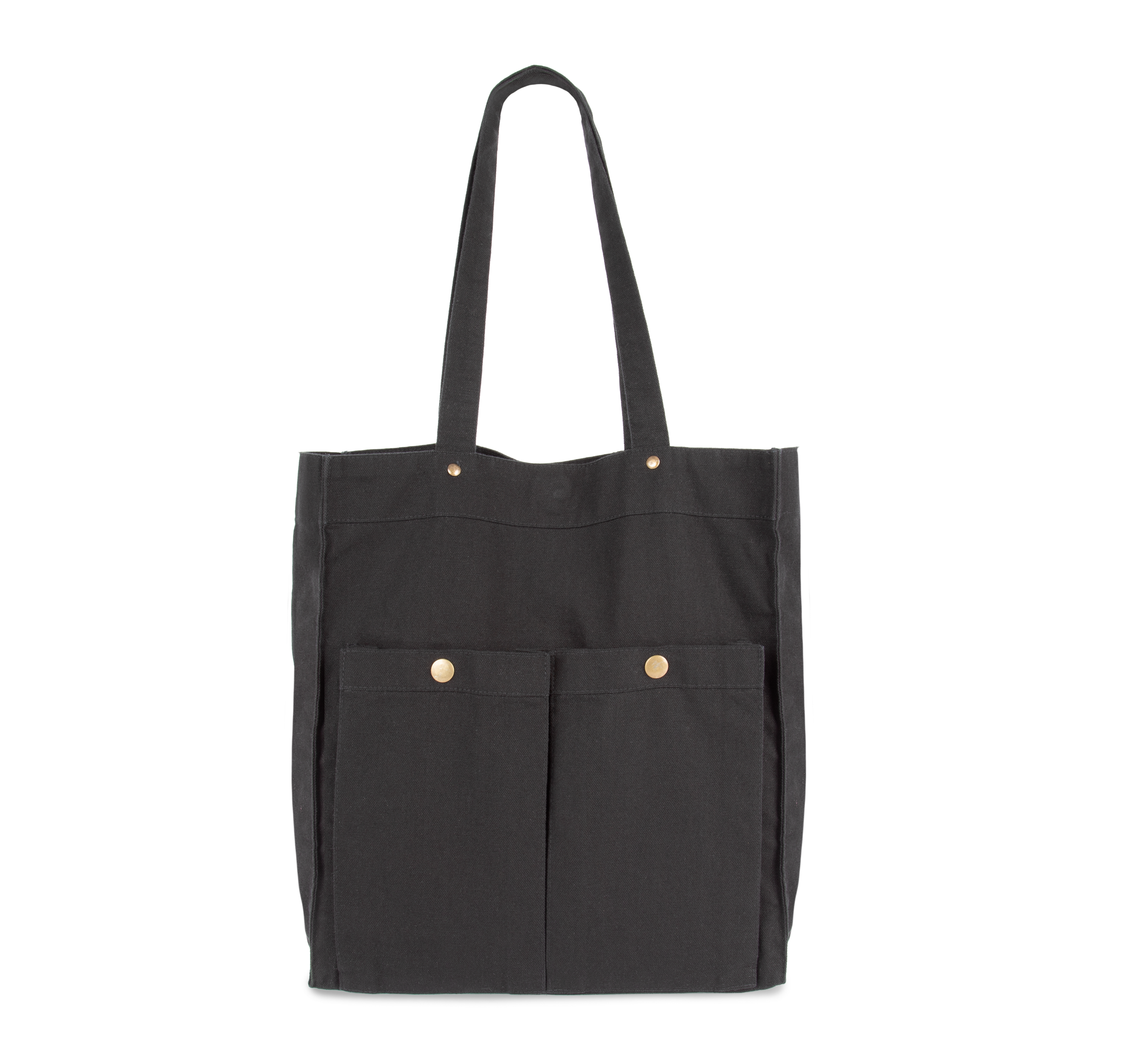 Kimood Tas met dubbel voorvak — Washed Black