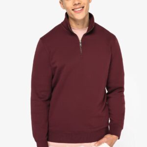 Native Spirit Ecologische herensweater met opstaande ritskraag