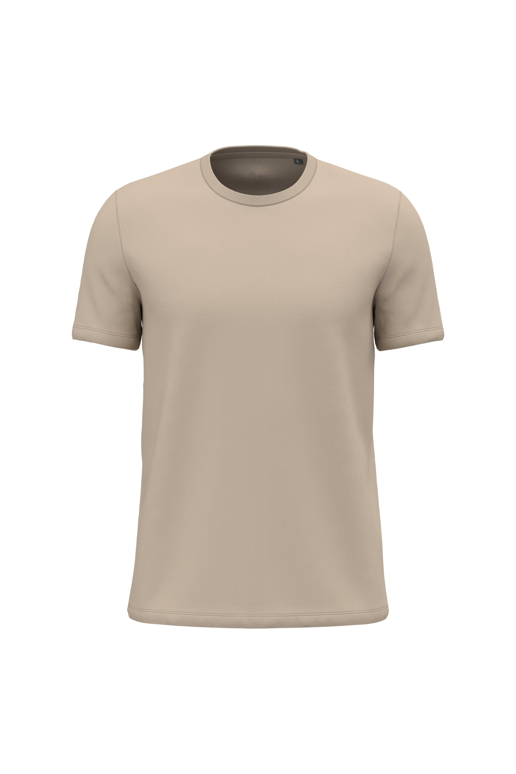 Kariban Uniseks T-shirt korte mouwen ronde hals — Light Sand