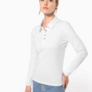 Kariban Damespolo lange mouwen van jersey