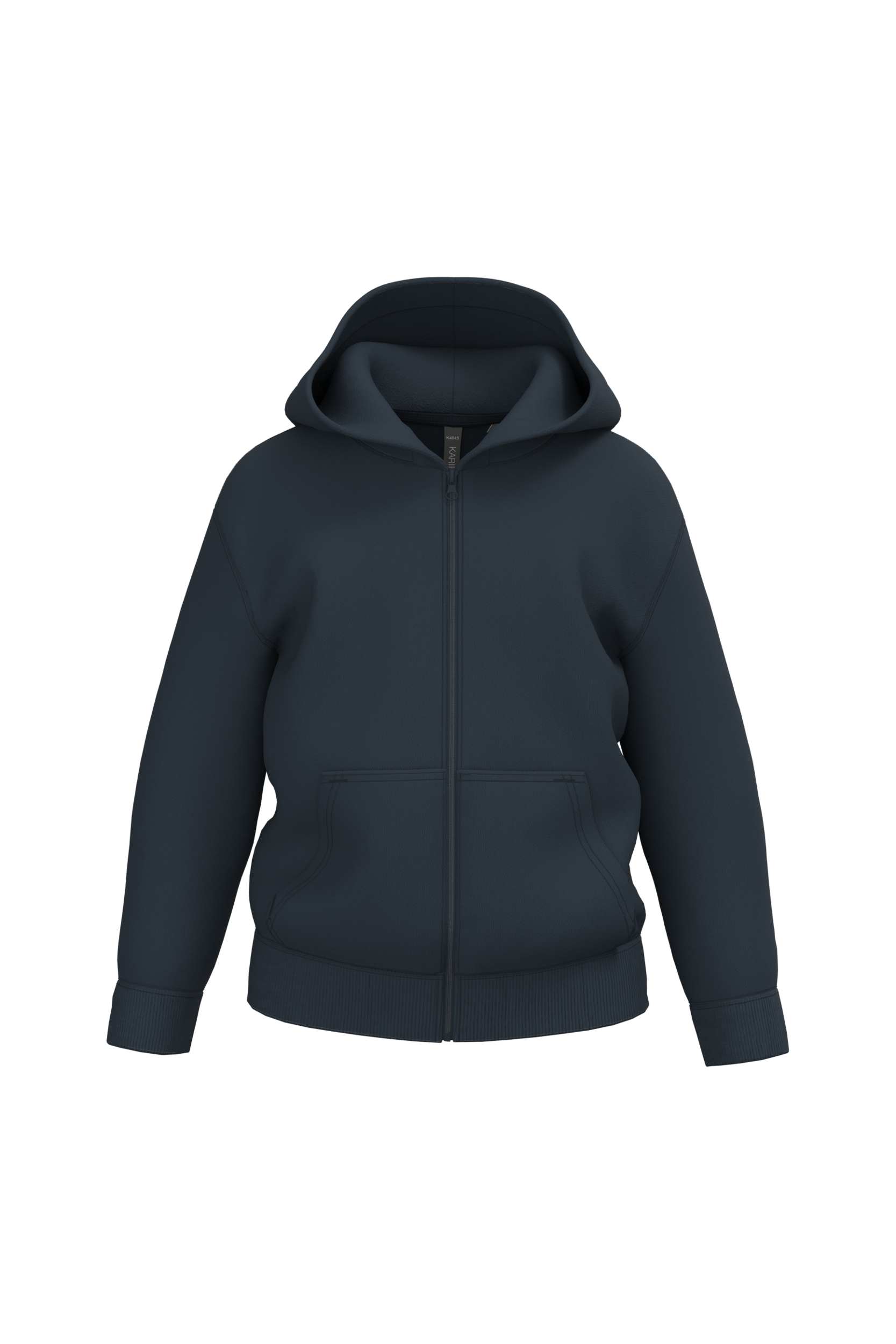 Kariban Gerecycled sweatvest met capuchon — Navy