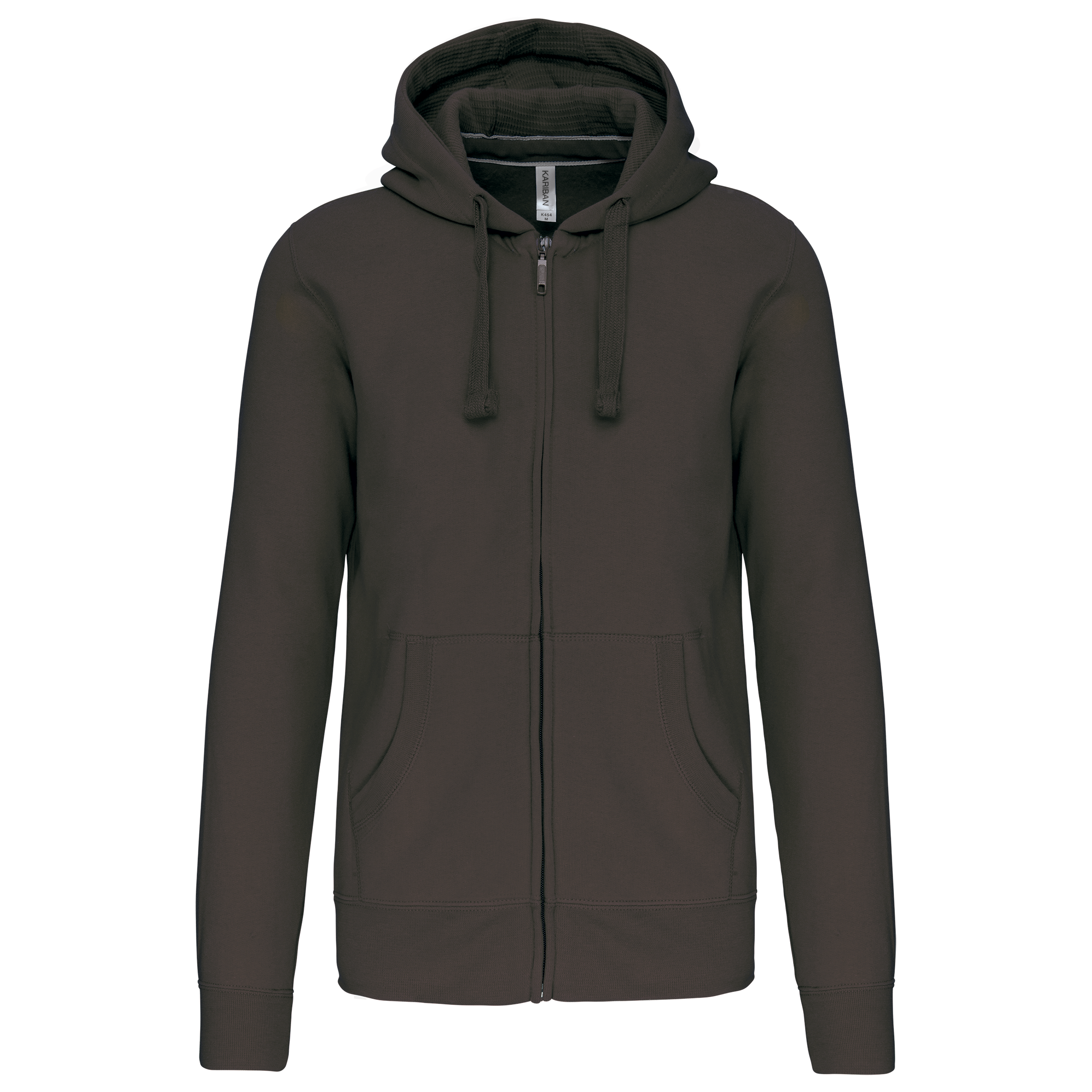 Kariban Hooded Sweater Met Rits — Dark Grey