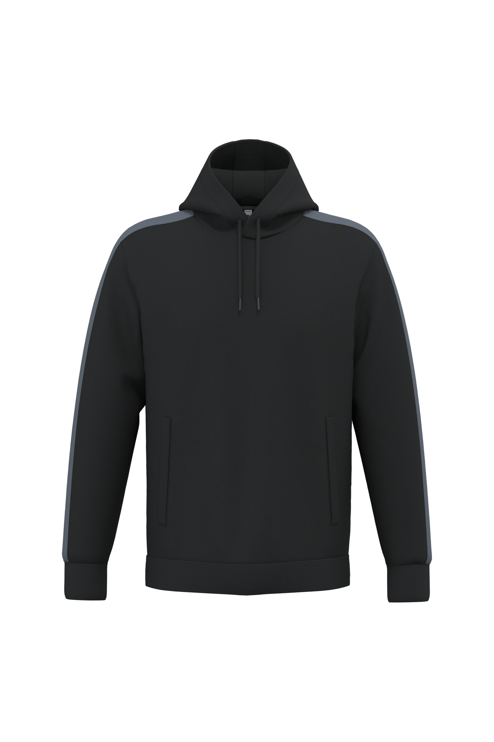 PROACT® Uniseks tweekleurige teamwear hoodie — Black / sporty grey