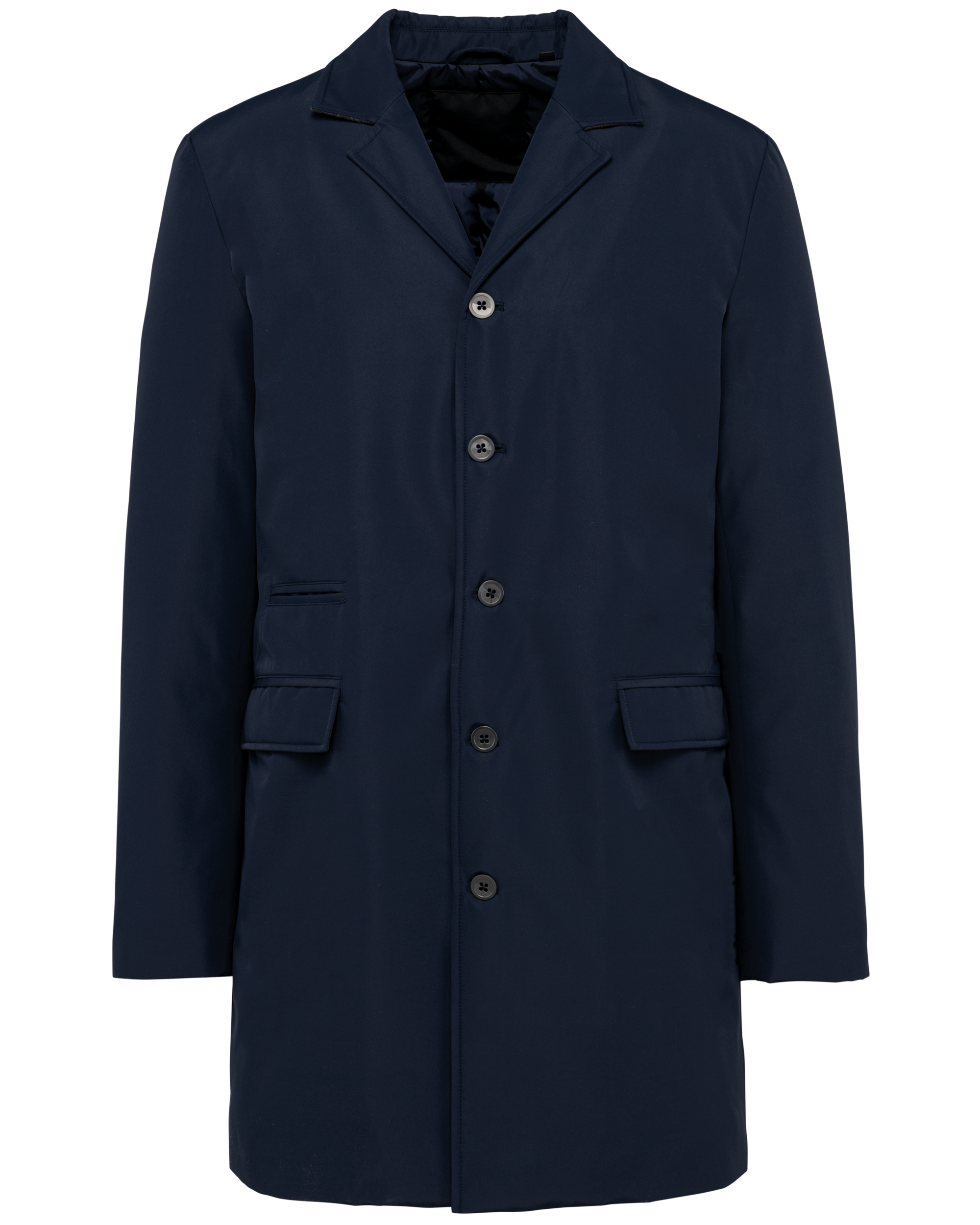 Kariban Premium Gestructureerde trenchcoat voor heren — Deep Navy
