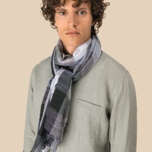 Spasso Geruite uniseks tulbanddoek  — Greenish Shadow Checks