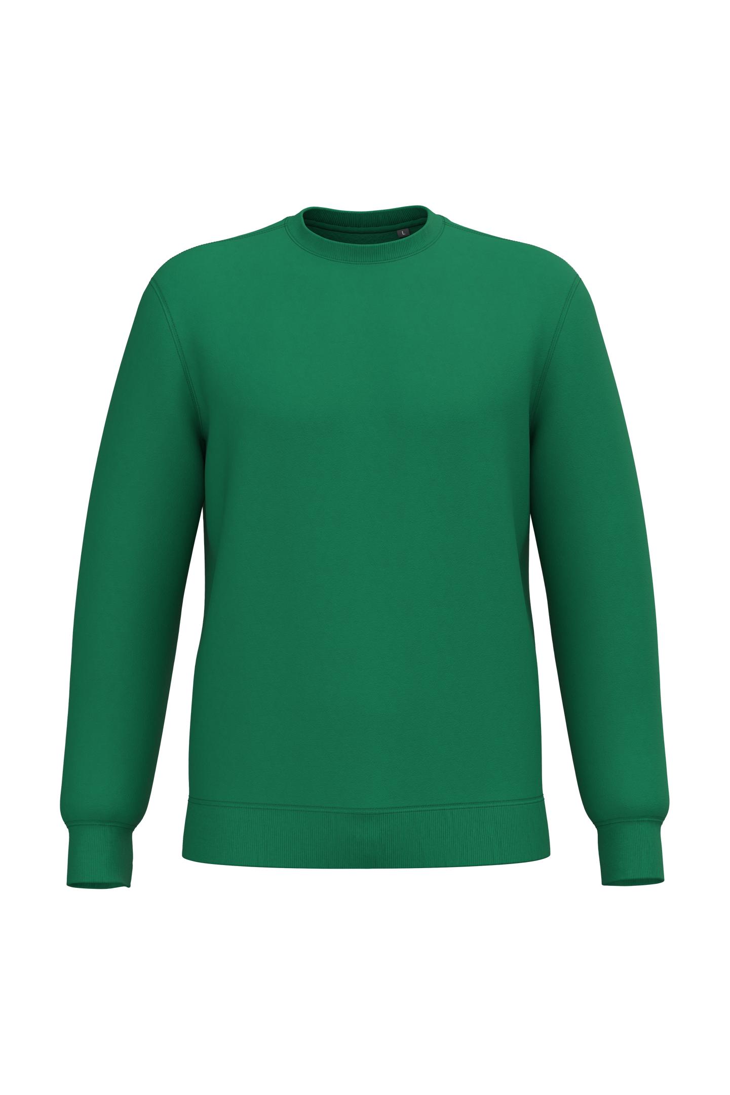 Kariban Gerecyclede uniseks sweater met ronde hals — Kelly Green