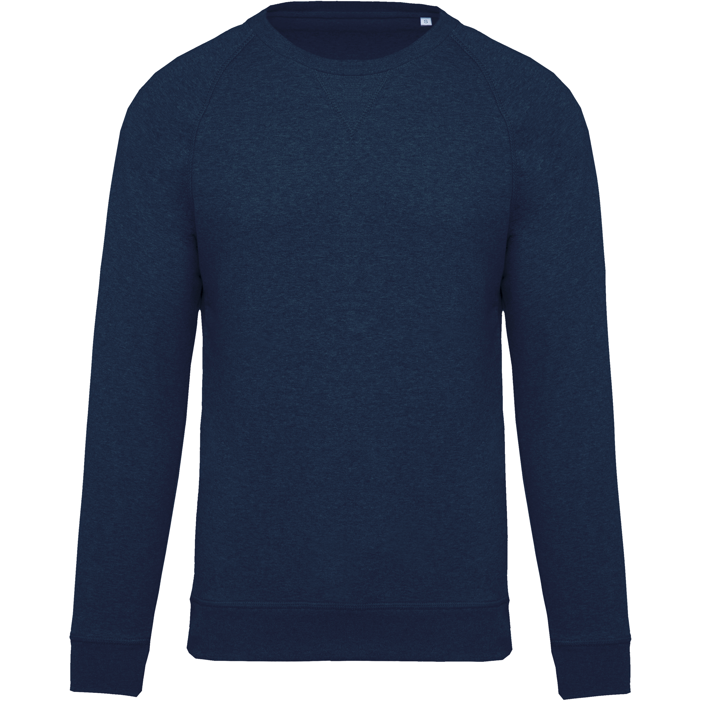 Kariban Herensweater BIO ronde hals raglanmouwen — French Navy Heather