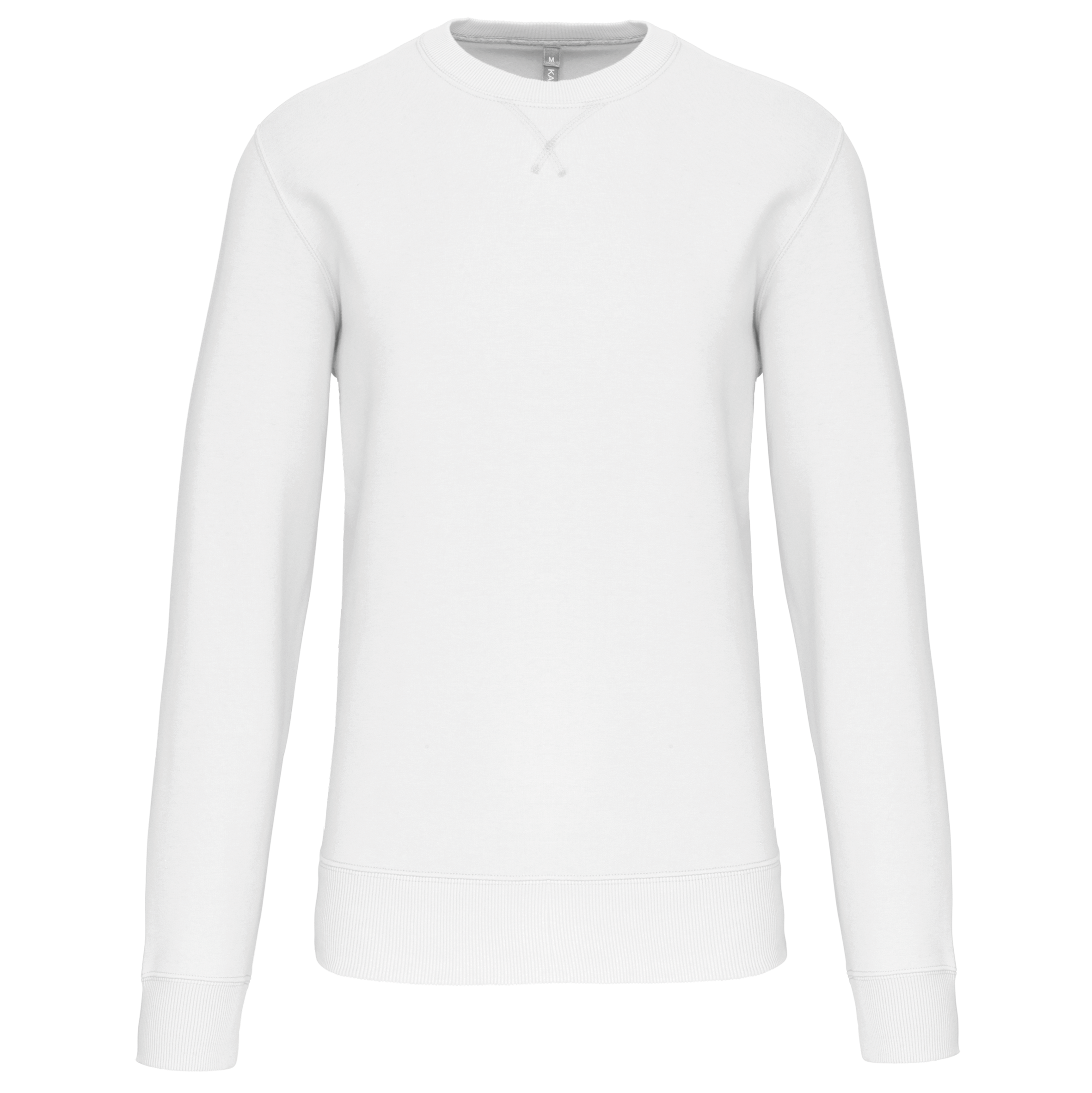 Kariban Sweater met ronde hals — White