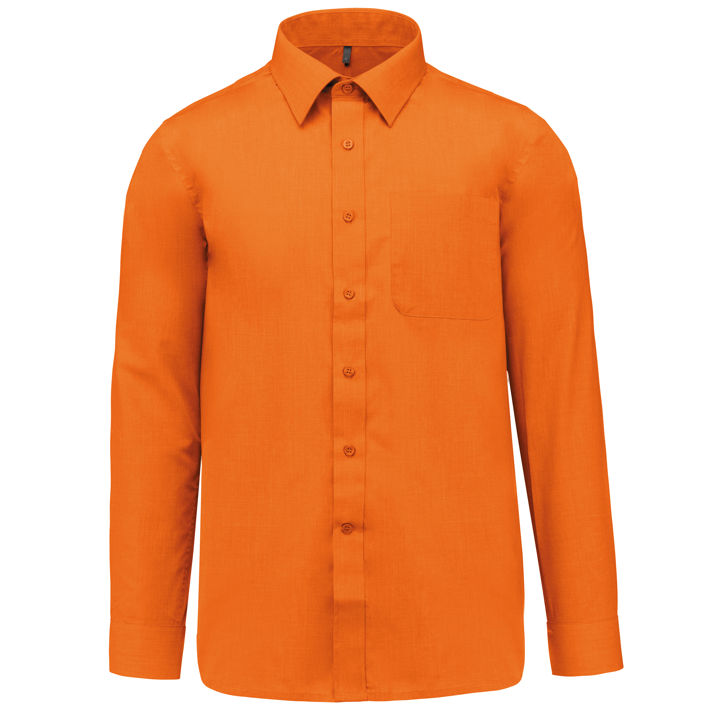 Kariban Overhemd in onderhoudsvriendelijk polykatoen-popeline heren — Orange