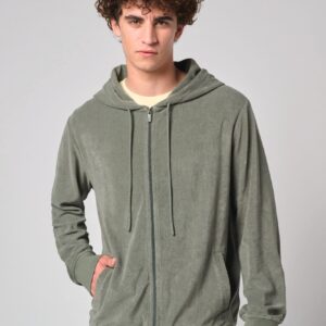 Native Spirit Ecologische badstof sweater met rits en capuchon
