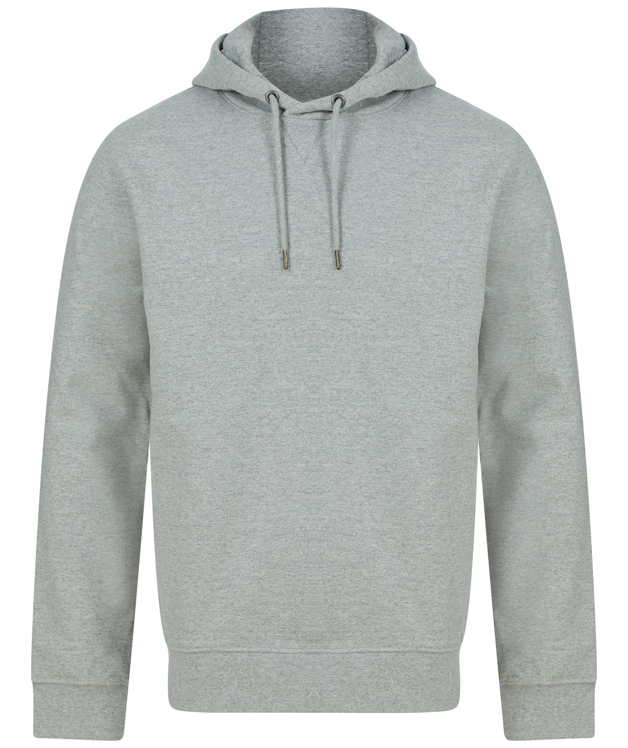 Henbury Ecologische unisex sweater met capuchon — Heather Grey