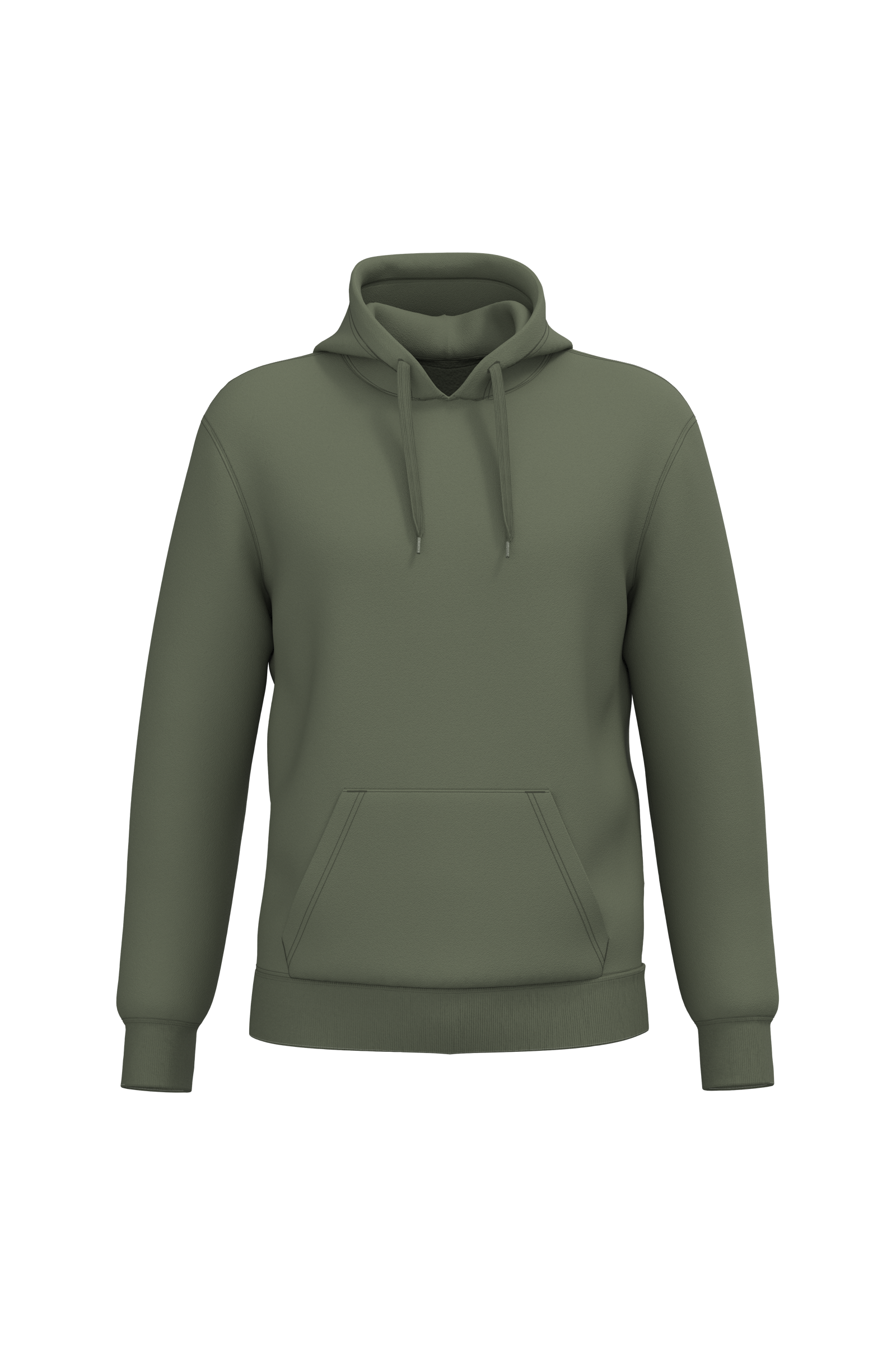 Kariban Gerecyclede uniseks sweater hoodie — Caper Green