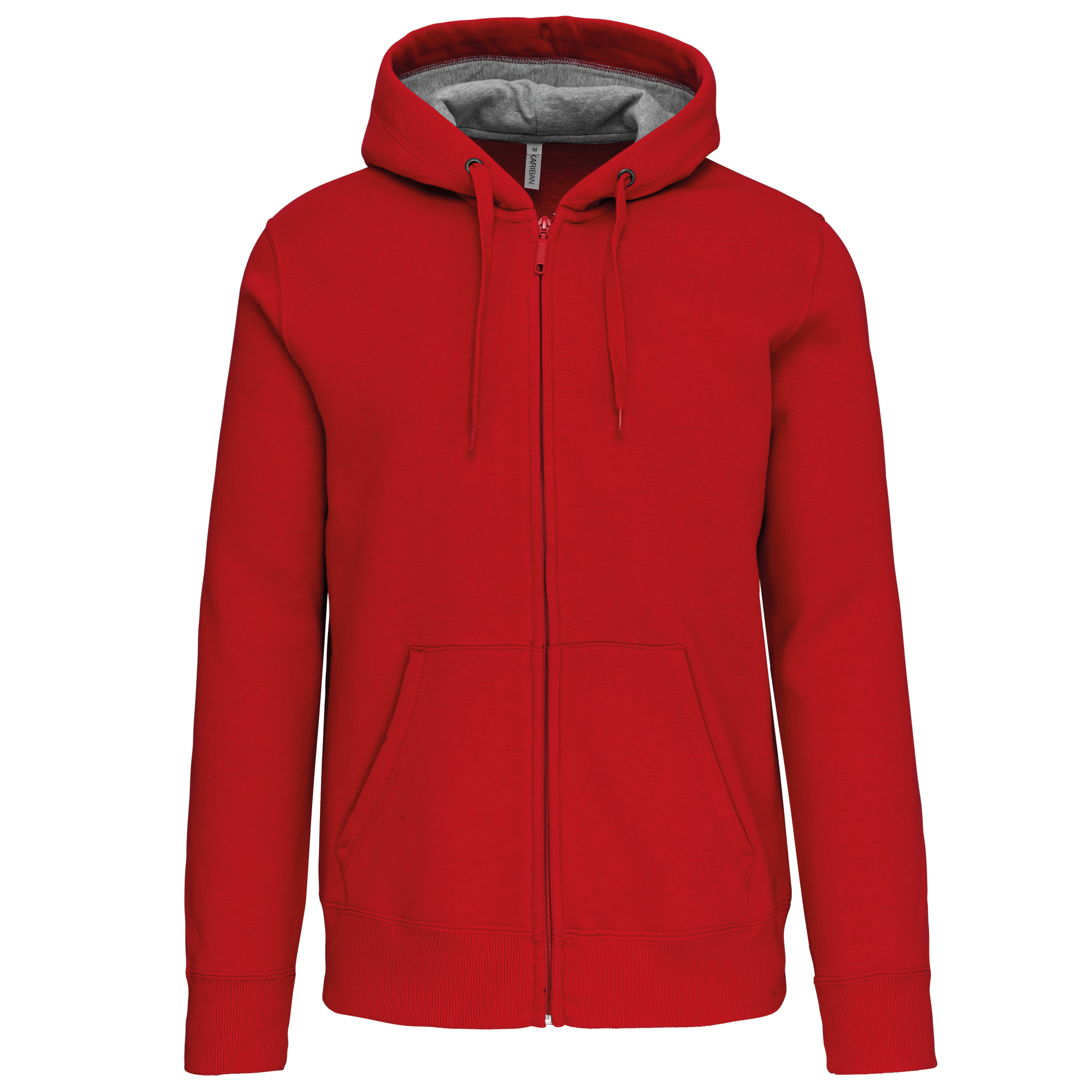 Kariban Sweatvest met capuchon — Red