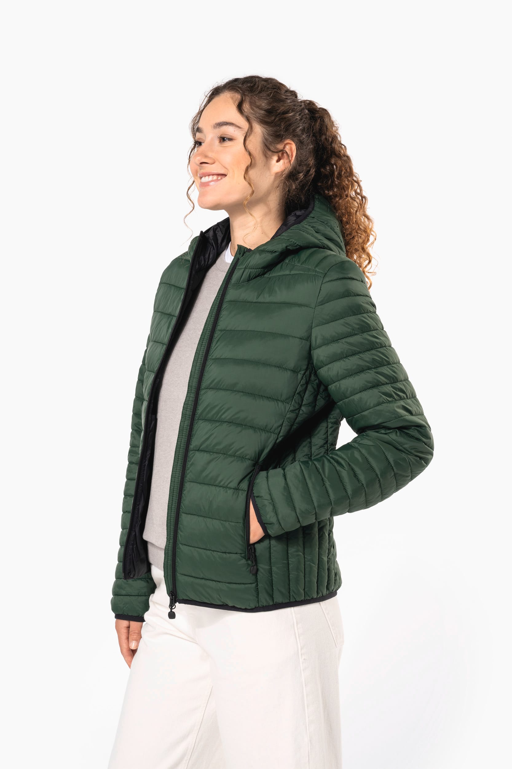 Kariban Ladies' lightweight hooded padded jacket