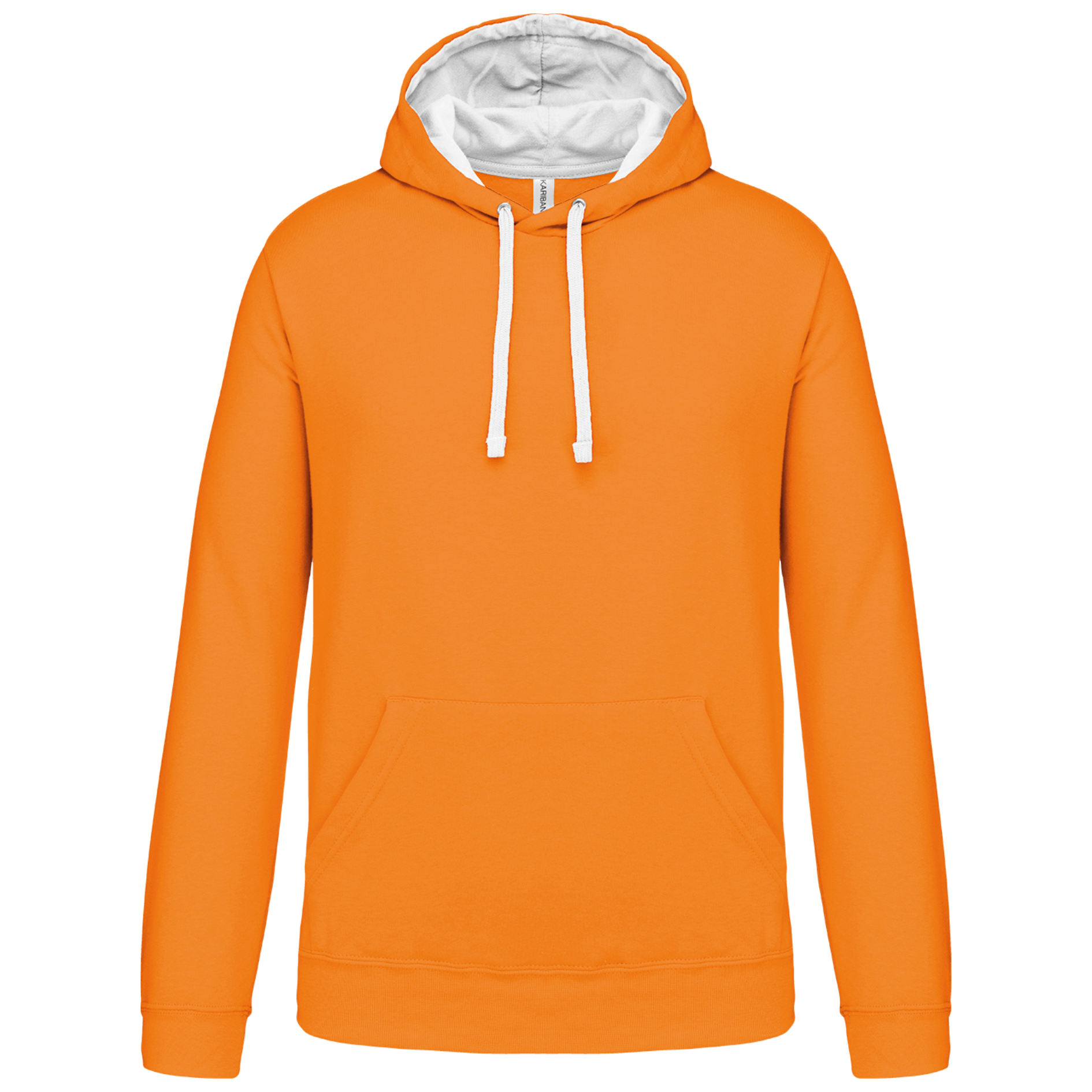 Kariban Sweater met contrasterende capuchon — Orange / White