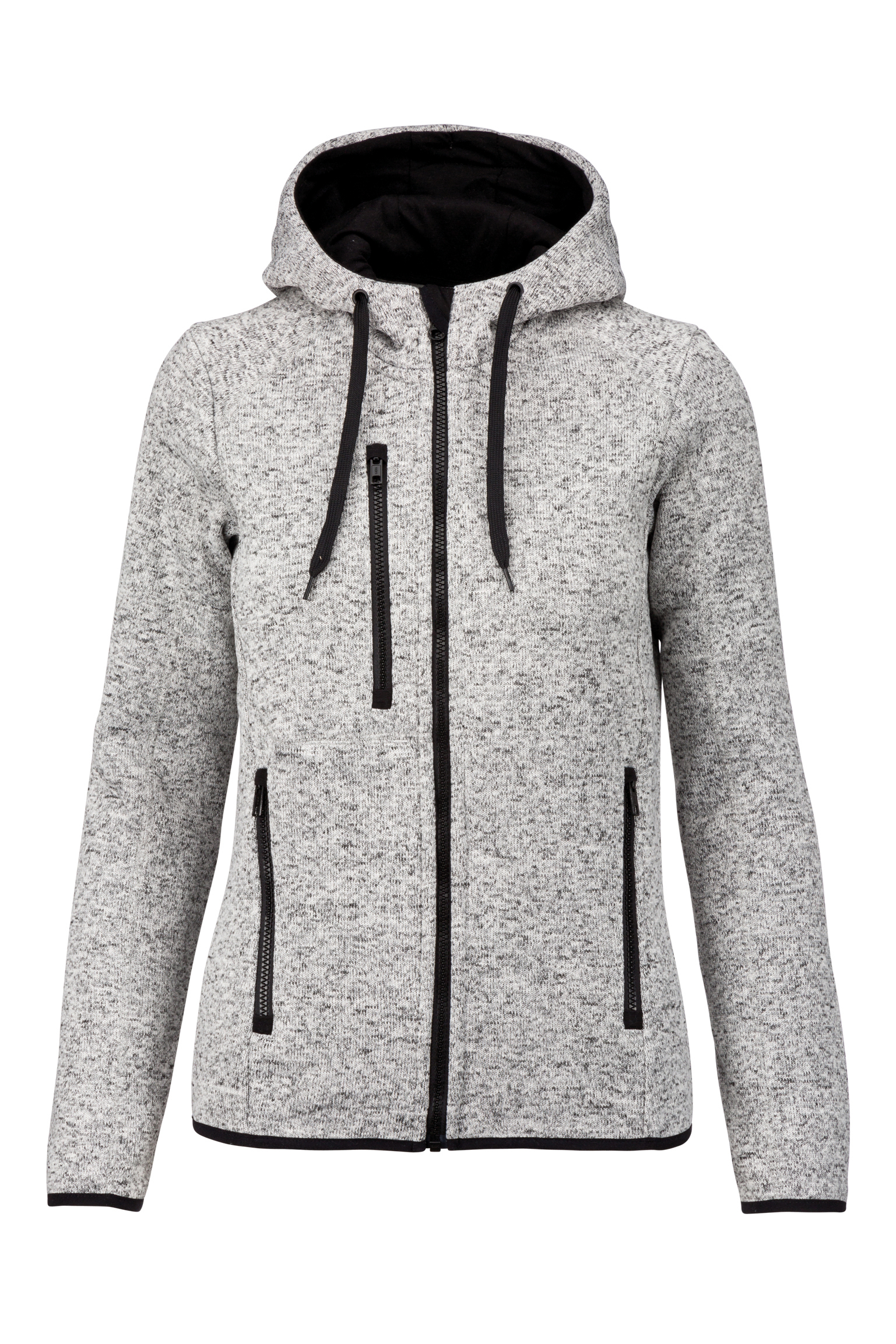 PROACT® Heather damesvest met capuchon — Light grey melange