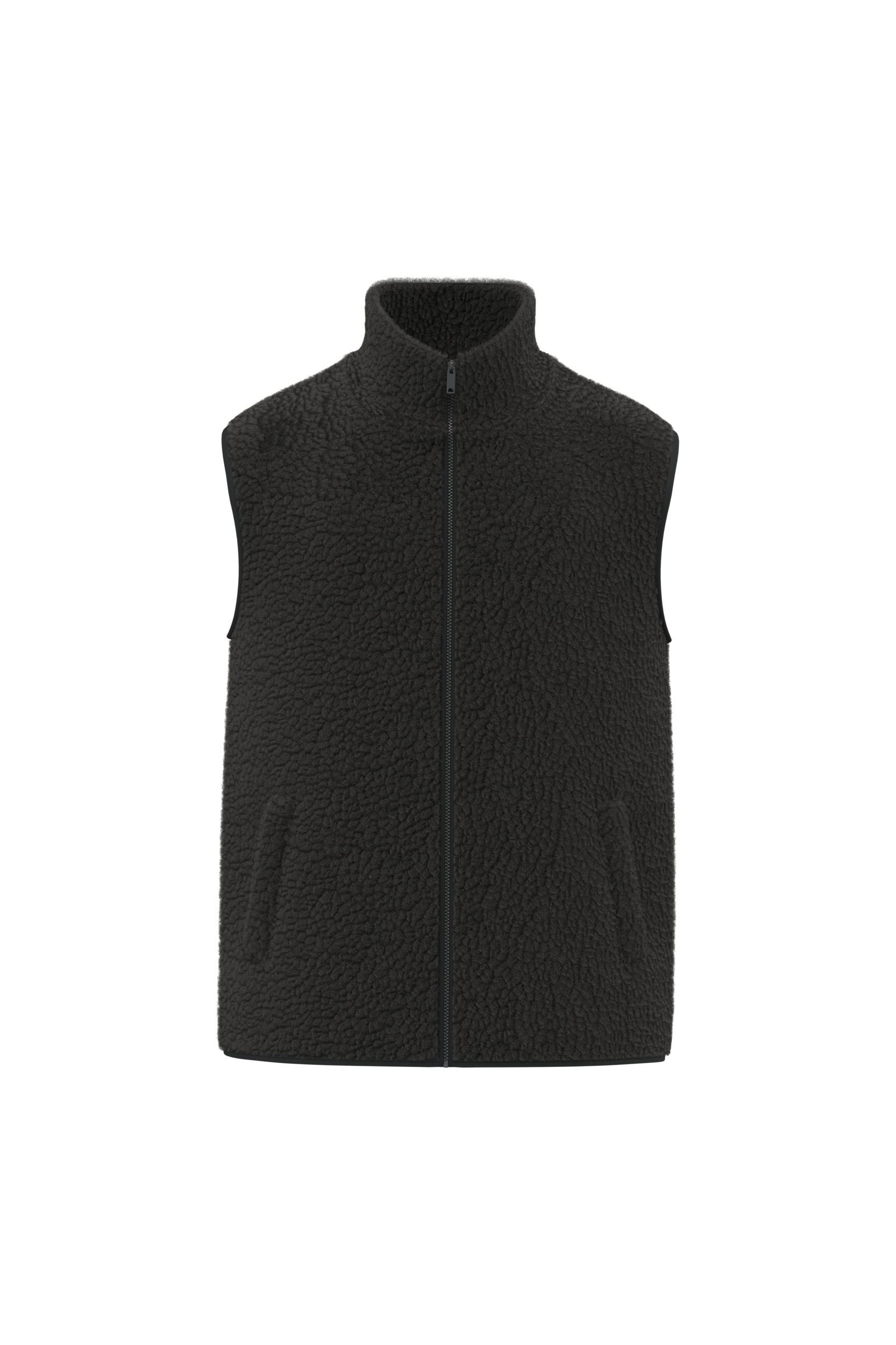 Spasso Mouwloos sherpa herenjasje — Black