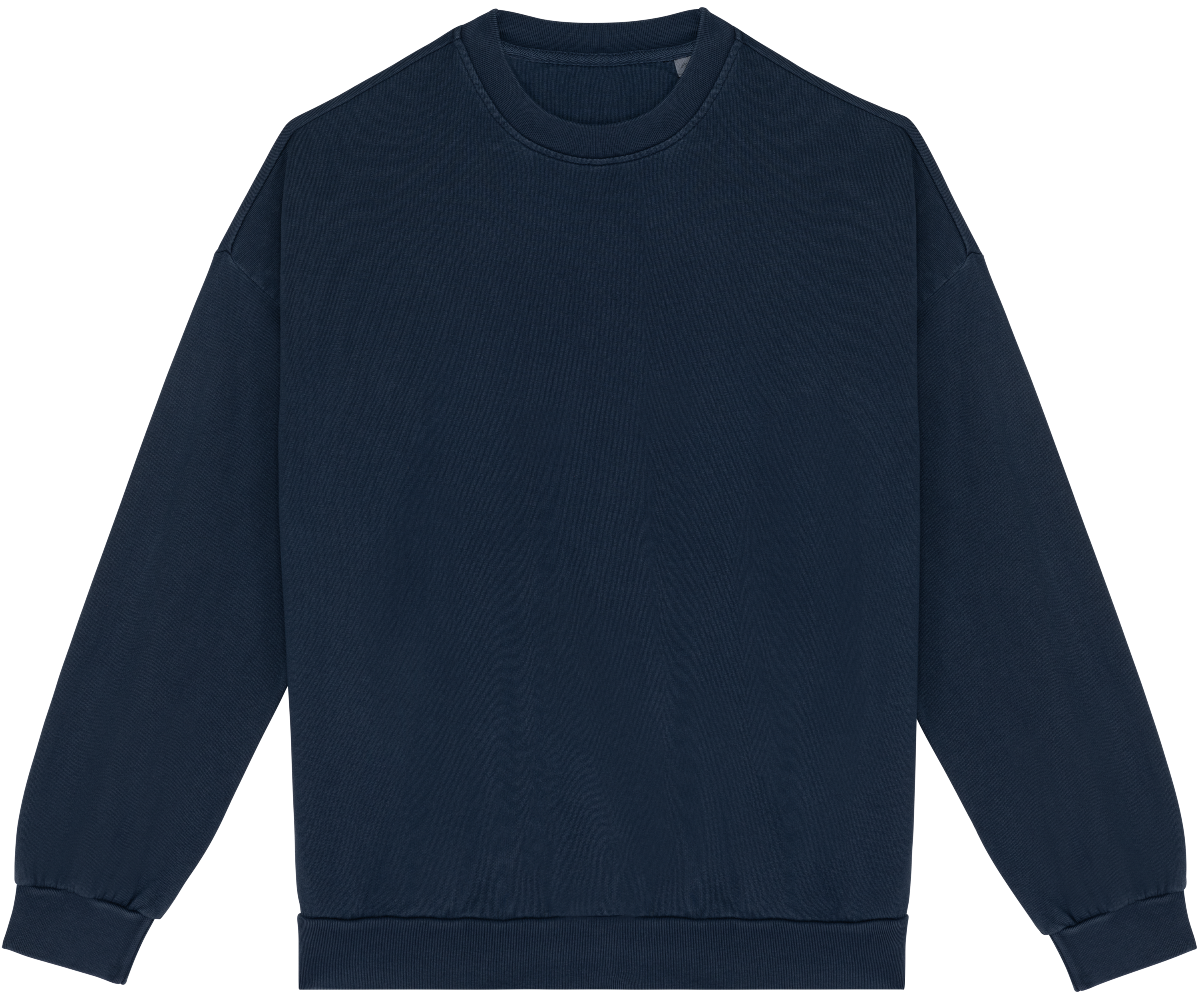 Native Spirit Ecologische oversized uniseks sweater French Terry — Washed Navy Blue