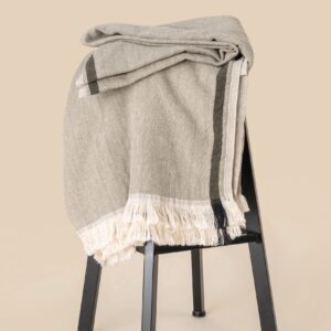 Spasso Gestreepte Fouta  — Olive Green Heather