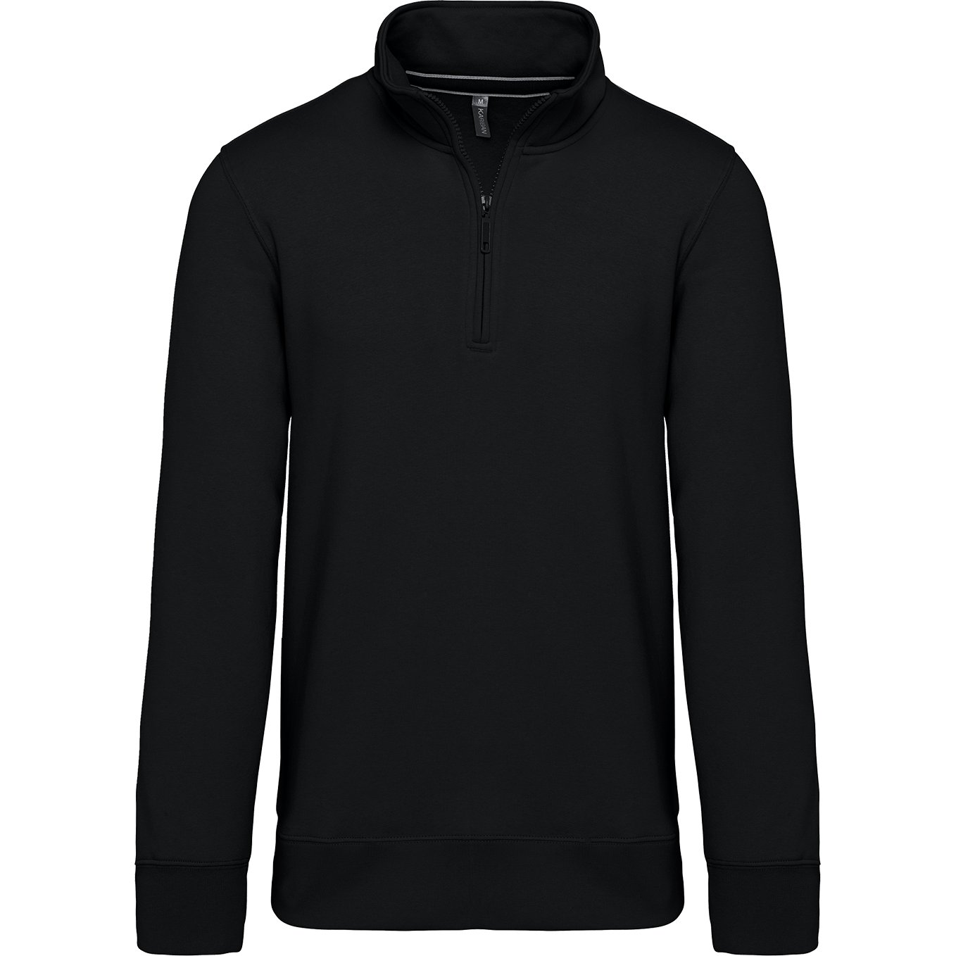 Kariban Sweater met ritskraag — Black