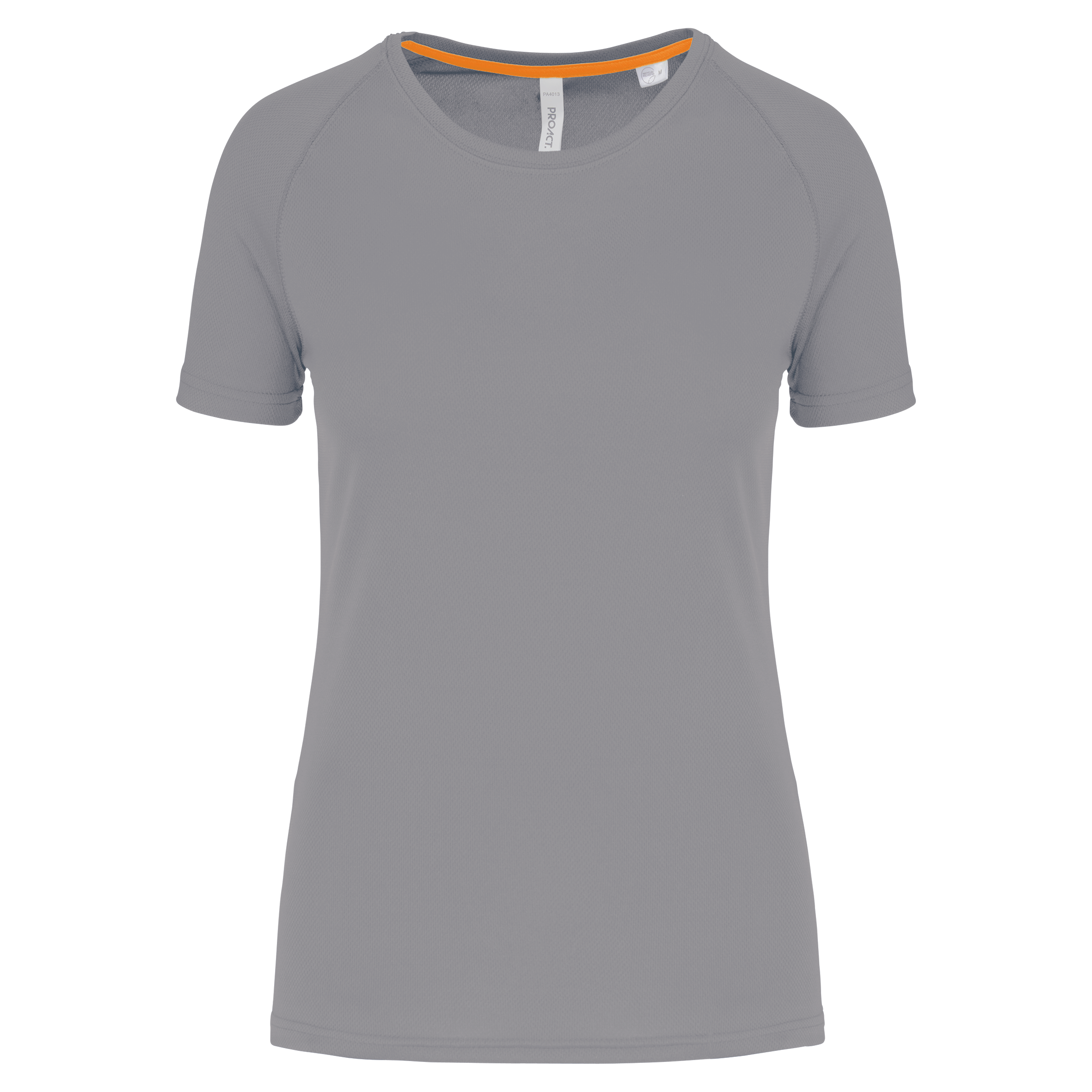 PROACT® Gerecycled damessport-T-shirt met ronde hals — Fine Grey