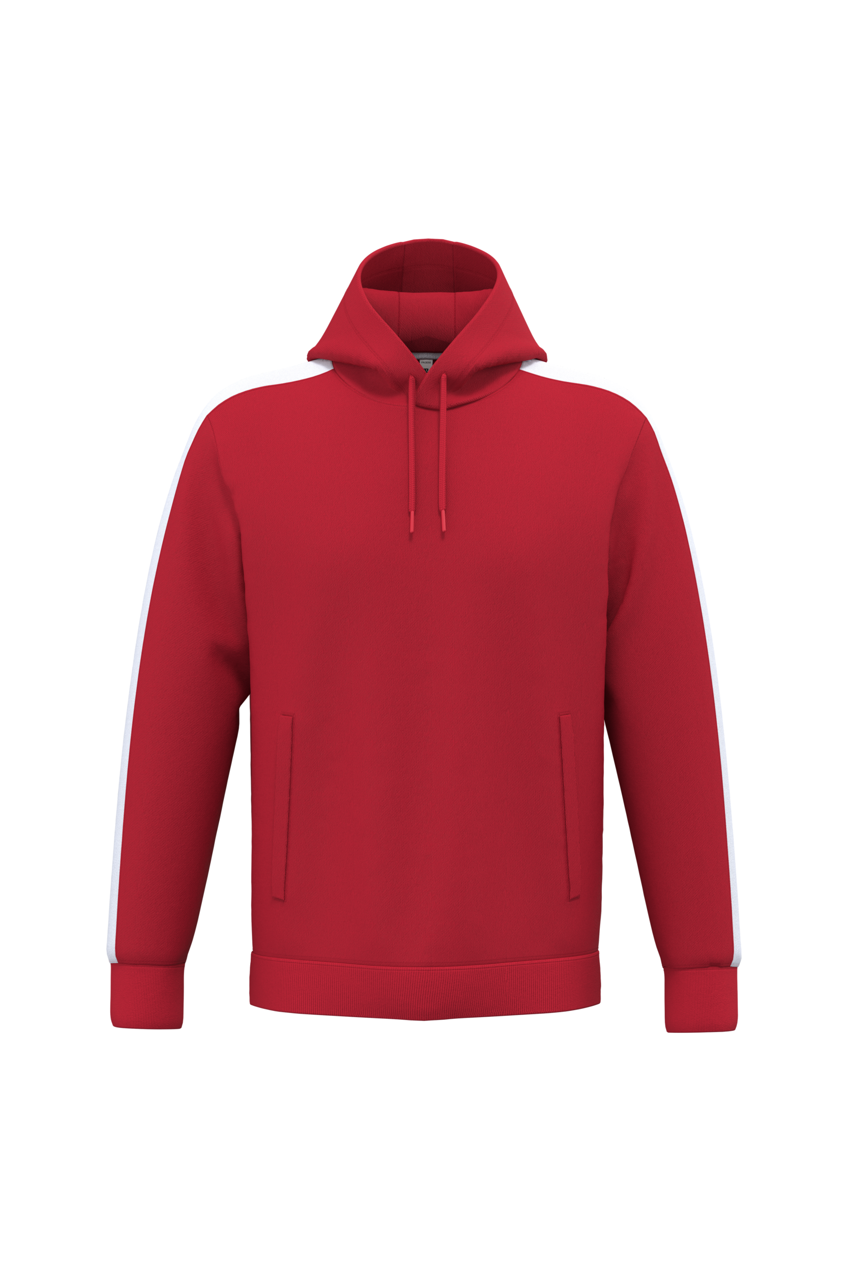 PROACT® Uniseks tweekleurige teamwear hoodie — Sporty Red / White