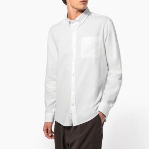 Kariban Heren Oxford overhemd lange mouwen