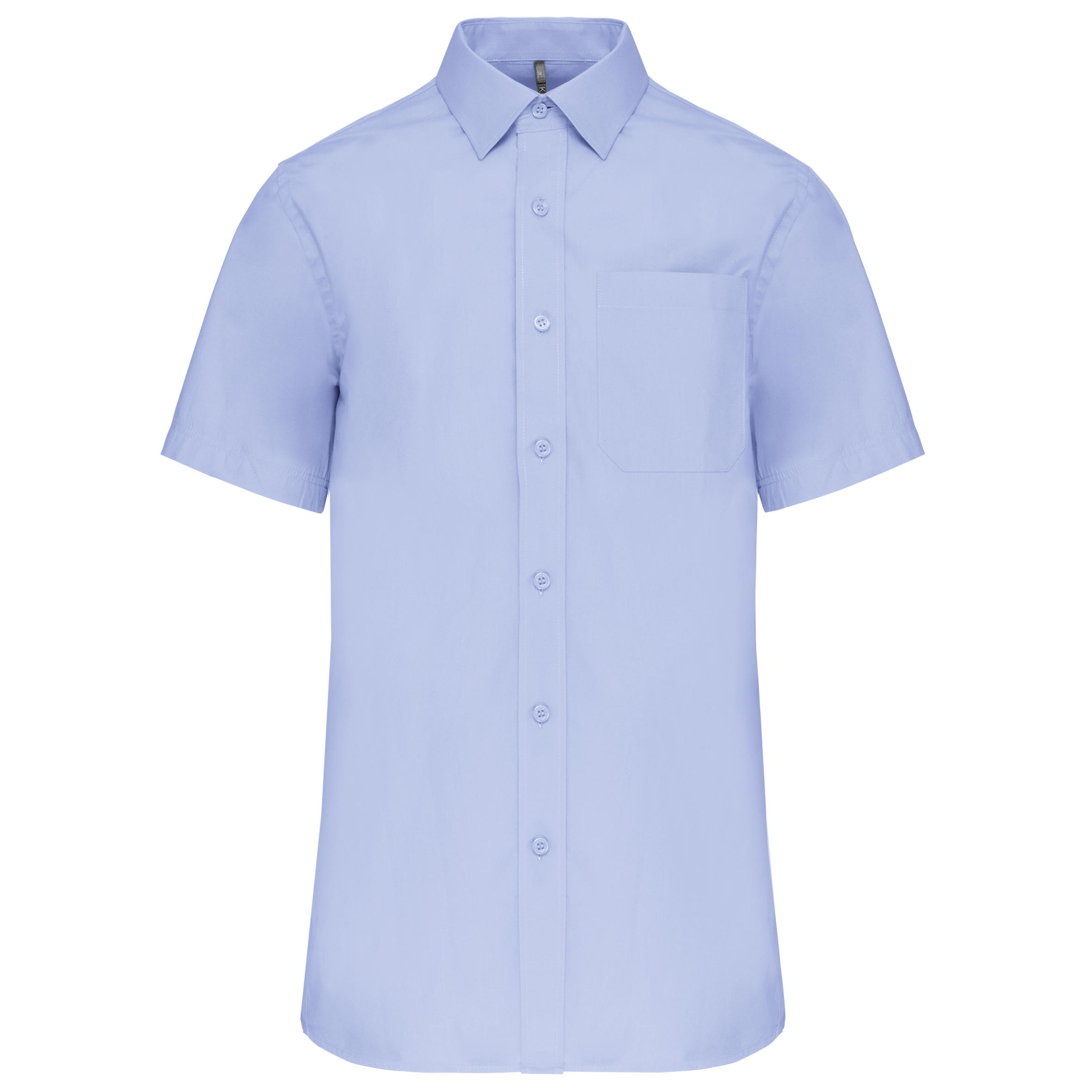 Kariban Heren poplin overhemd korte mouwen — Bright Sky