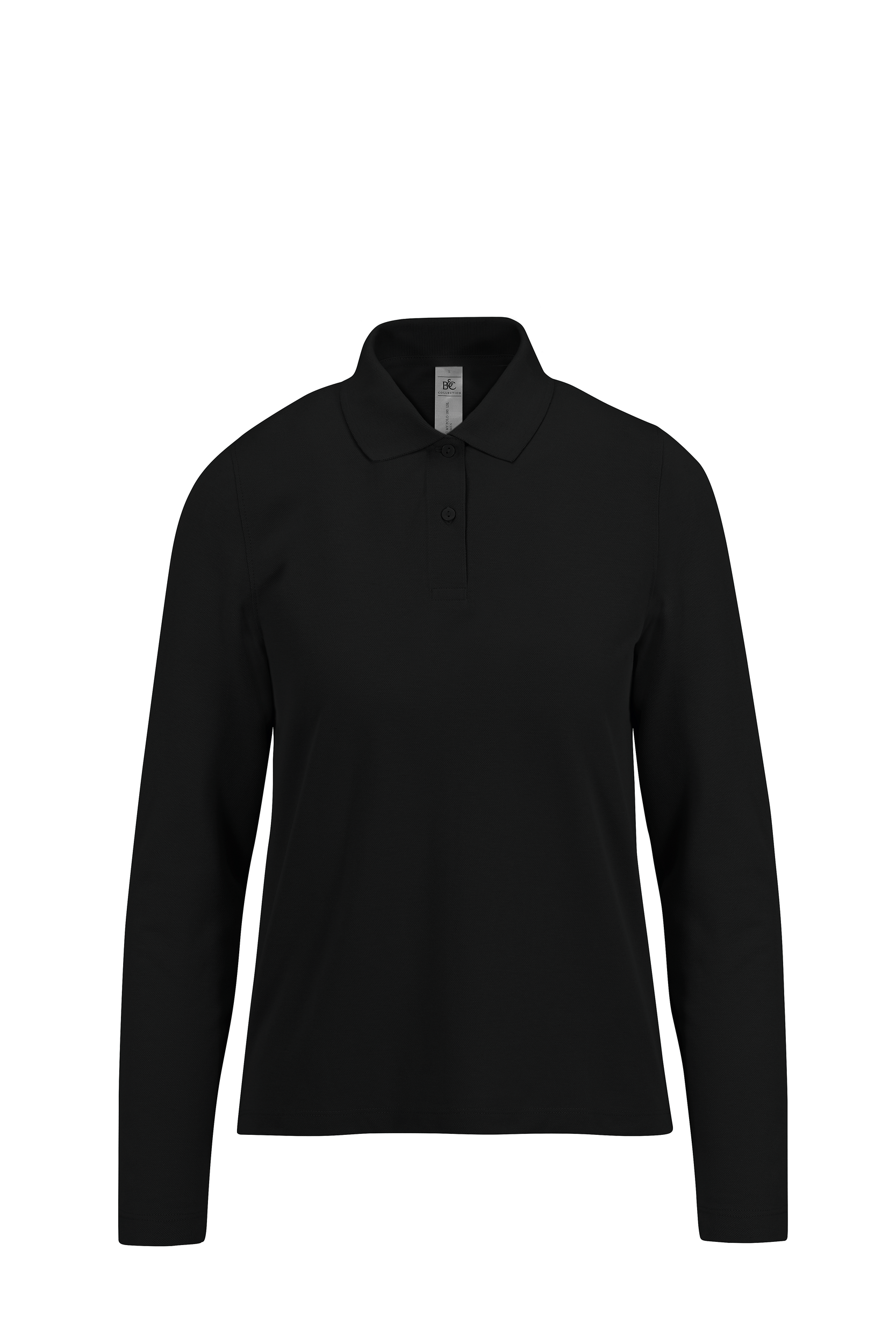 B&C MY POLO 180 Dames lange mouwen — Black