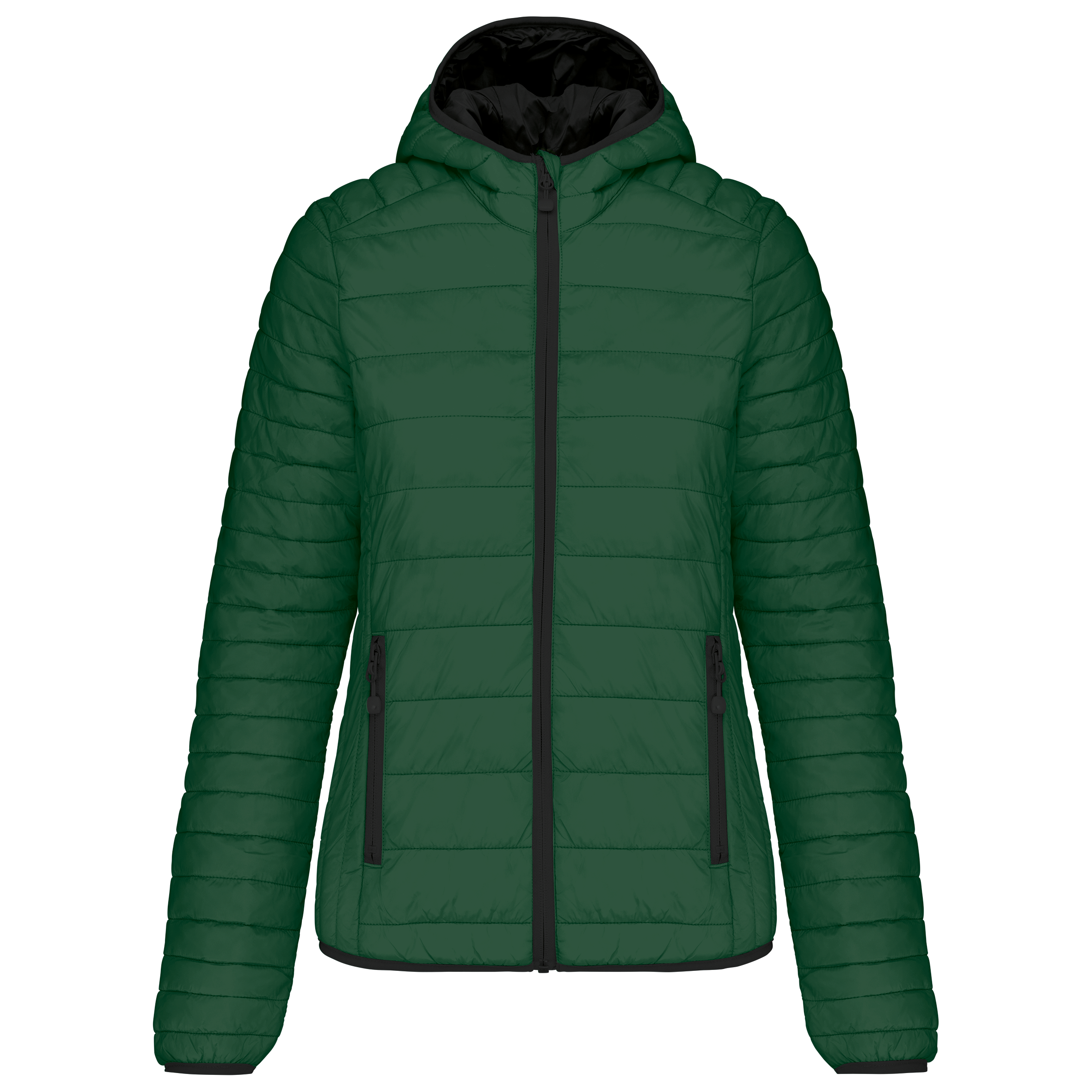 Kariban Ladies' lightweight hooded padded jacket — Forest Green