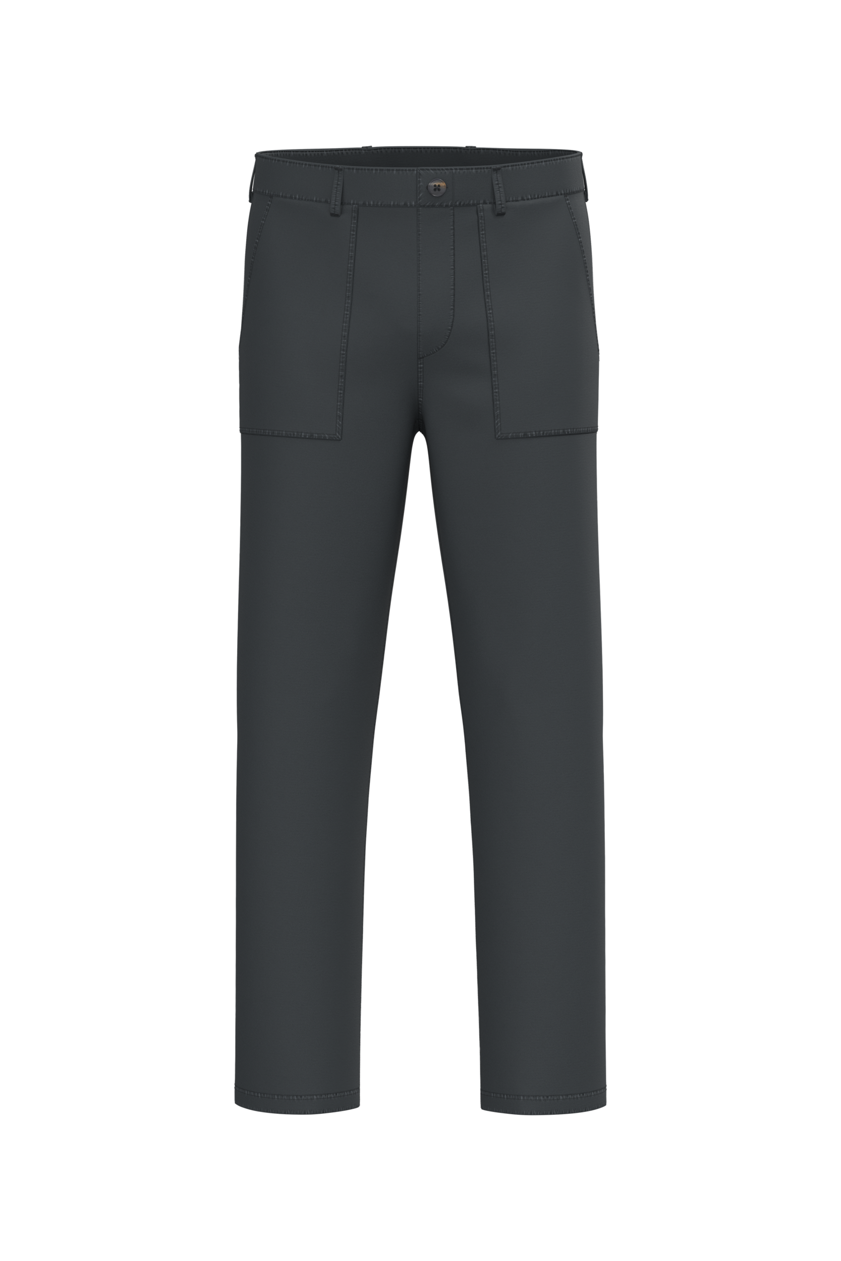 Native Spirit Heren utility broek met verwassen look van ecologisch materiaal — Washed Coal Grey